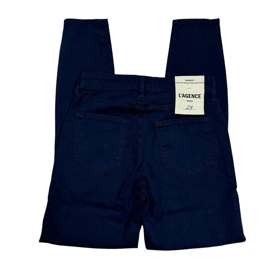 L'AGENCE NWT New $265 L'AGENCE Margot Crop Skinny MIDNIGHT Pants Siz Size 24" / US 00 / IT 34 - 4 Thumbnail
