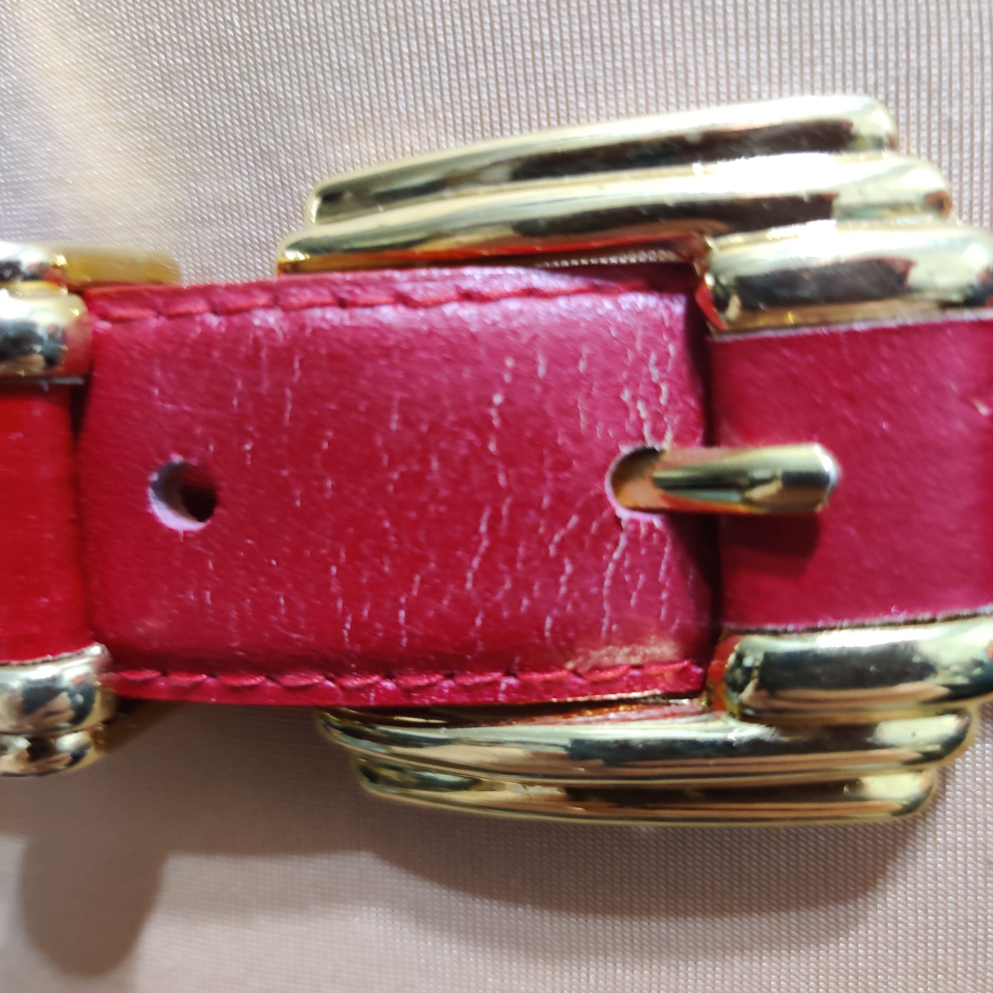 Worthington Worthington Vintage Red Belt Gold Buckle Statement Bombshell Size ONE SIZE - 3 Thumbnail