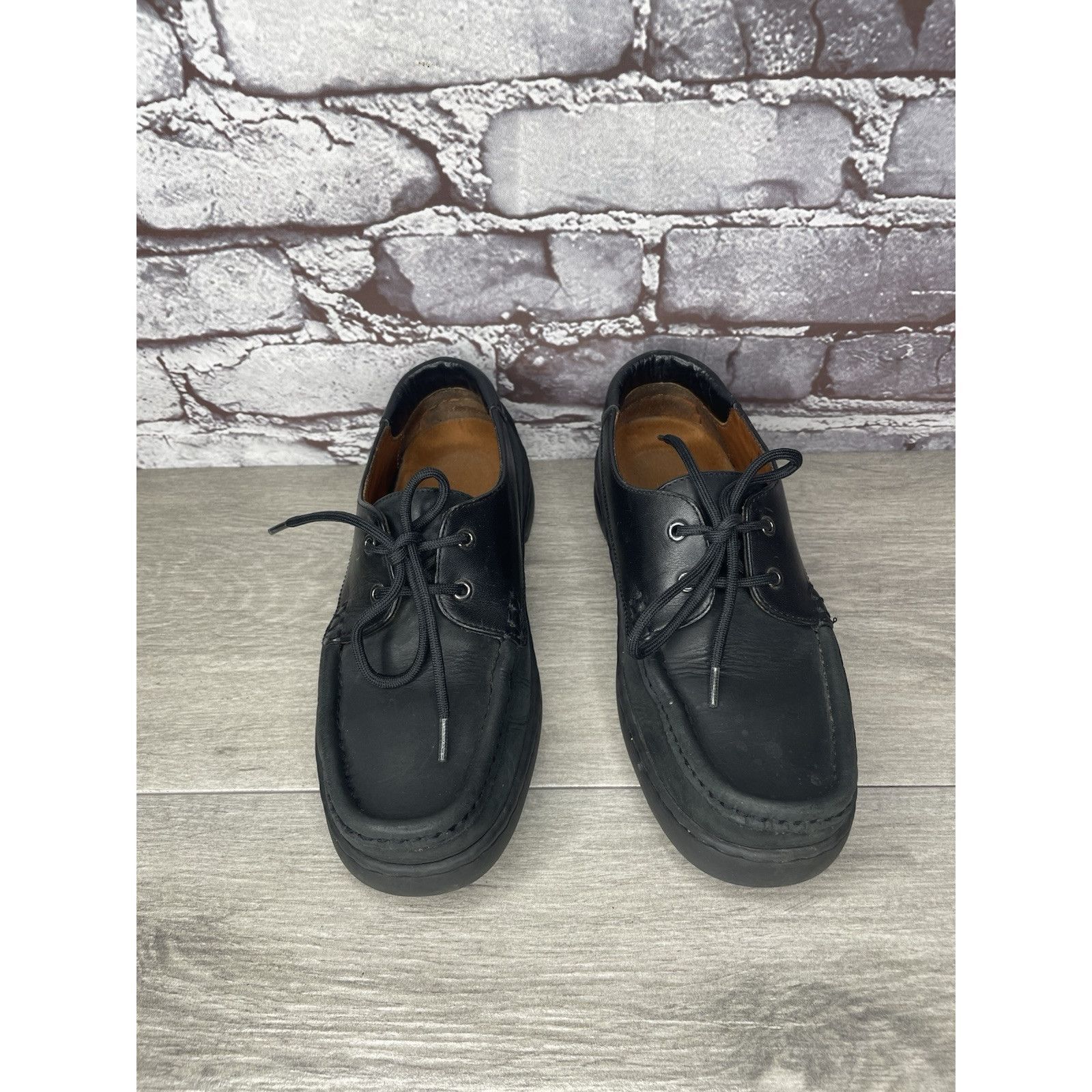 Bally Bally Grimsela Black Leather Moc Toe VTG Oxfords Shoes Women Size US 5.5 / IT 35.5 - 2 Thumbnail