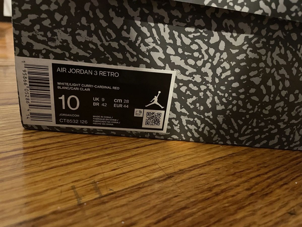 Jordan Brand Red cardinal size 9 jordan 3 Size US 10 / EU 43 - 7 Thumbnail