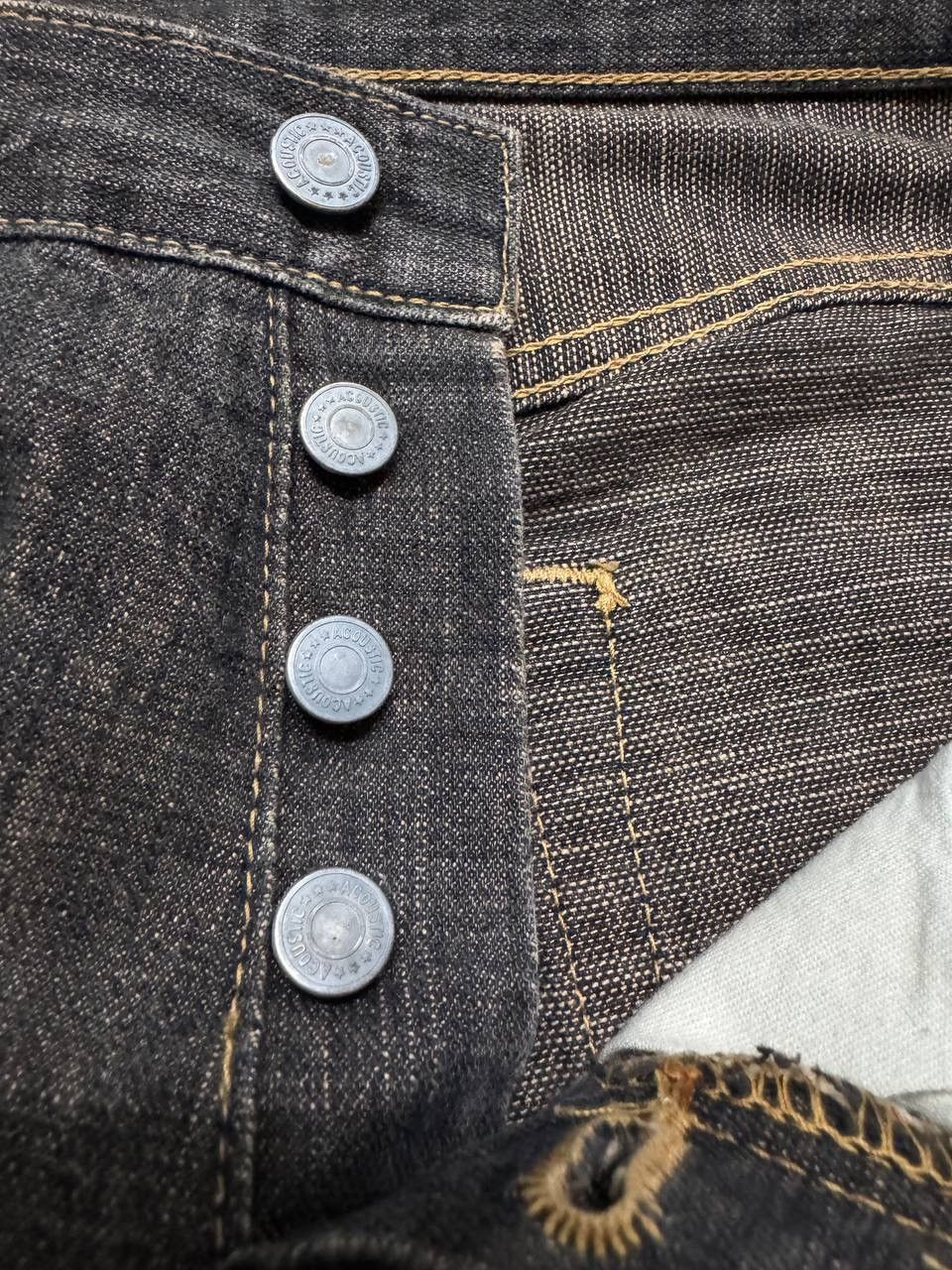 Japanese Brand INSANE 90s Japanese SICK Distressed Ripped Dark Mudwash Jean Size US 29 - 12 Thumbnail