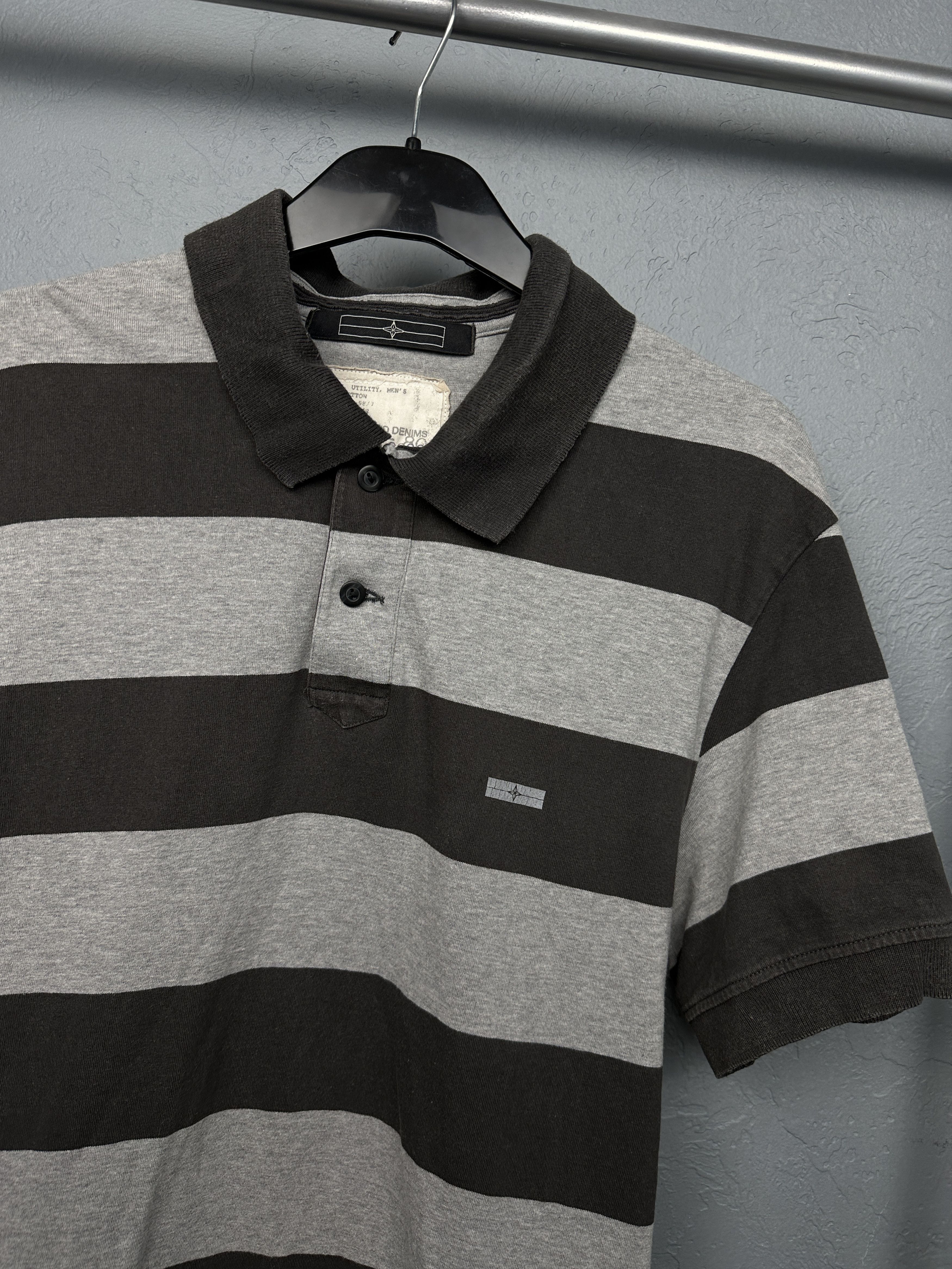 Massimo Osti Stone Island Denims 90s Vintage Mens Polo Shirt Size US XXL / EU 58 / 5 - 2 Thumbnail