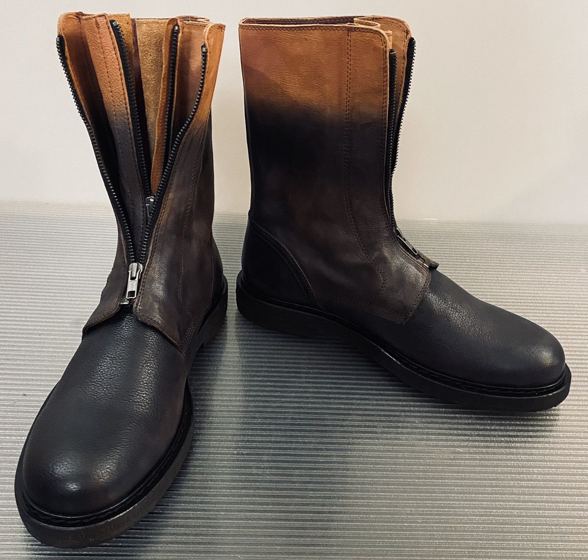 Ann Demeulemeester Ann Demeulemeester 🇮🇹 cognac/blk degrade dayzero boots 11 NEW Size US 11 / EU 44 - 13 Thumbnail