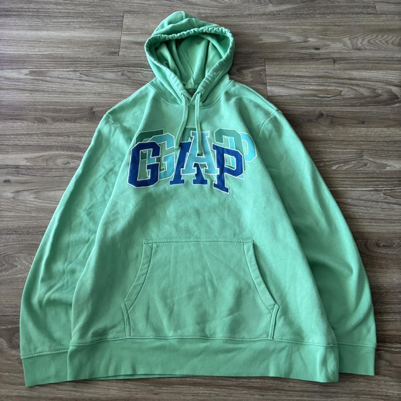 Gap Crazy Vintage Y2K/2000s Teal Gap Streetwear Skater Hoodie! Size L Size US L / EU 52-54 / 3 - 1 Thumbnail