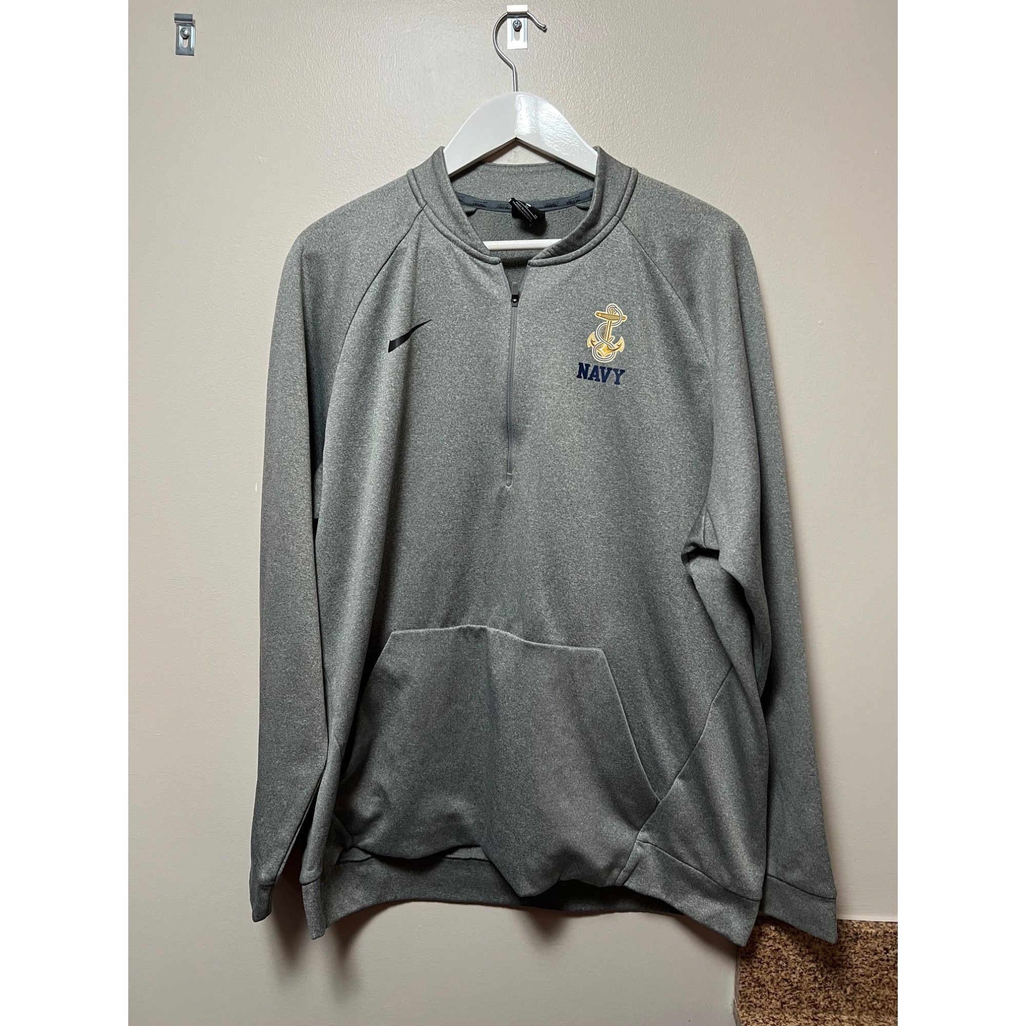 Nike Navy Navy Midshipmen Fleece Pullover - Size XL Size US XL / EU 56 / 4 - 1 Thumbnail