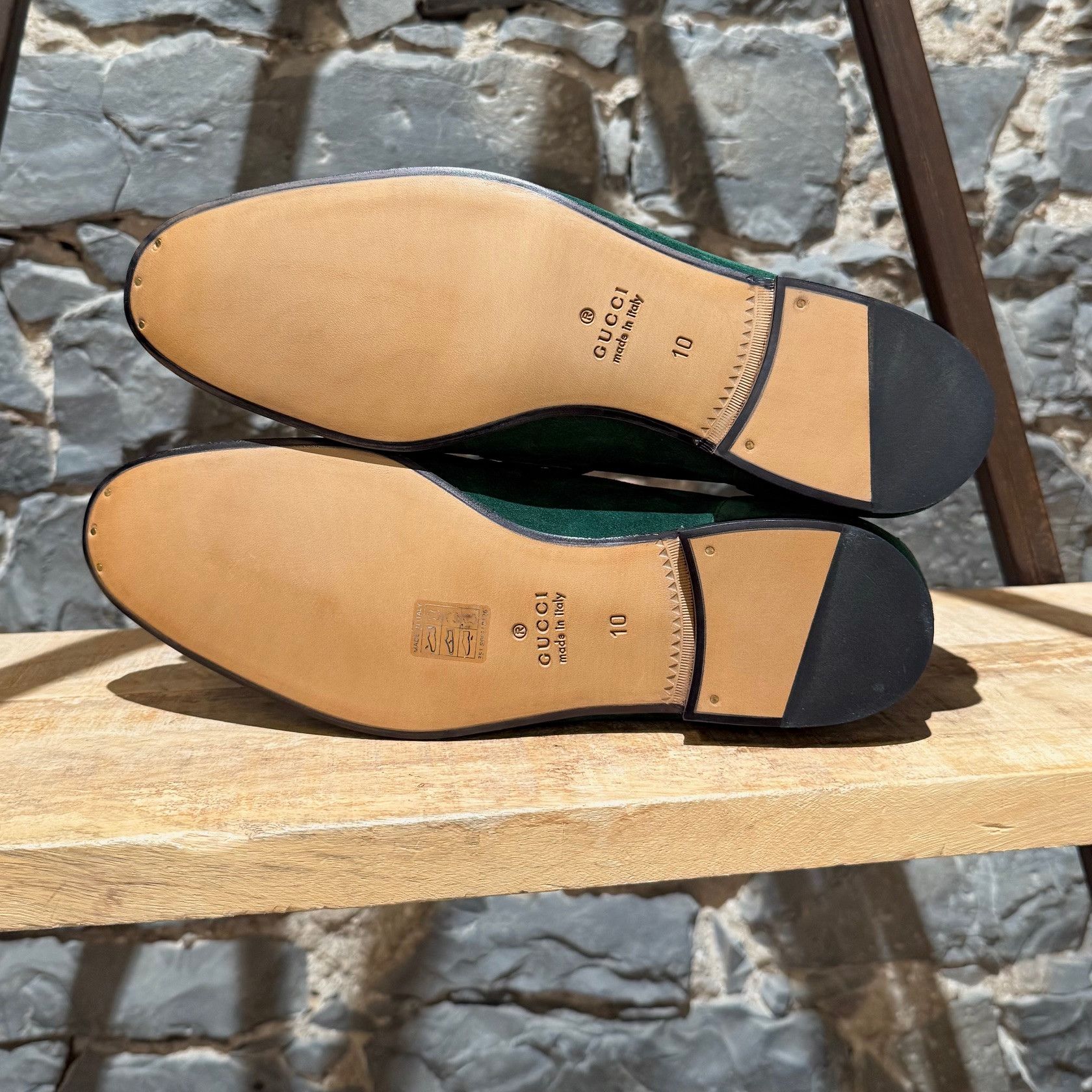 Gucci Gucci Green Suede Jordaan Horsebit Accent Loafers Size US 11 / EU 44 - 7 Thumbnail