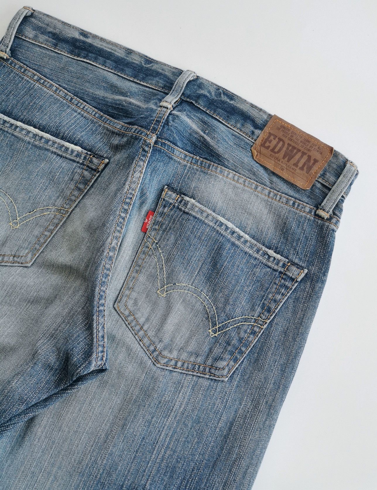 Edwin Vintage Edwin Extra Extreme Repaired Patchwork Denim Jeans Size US 32 / EU 48 - 8 Thumbnail