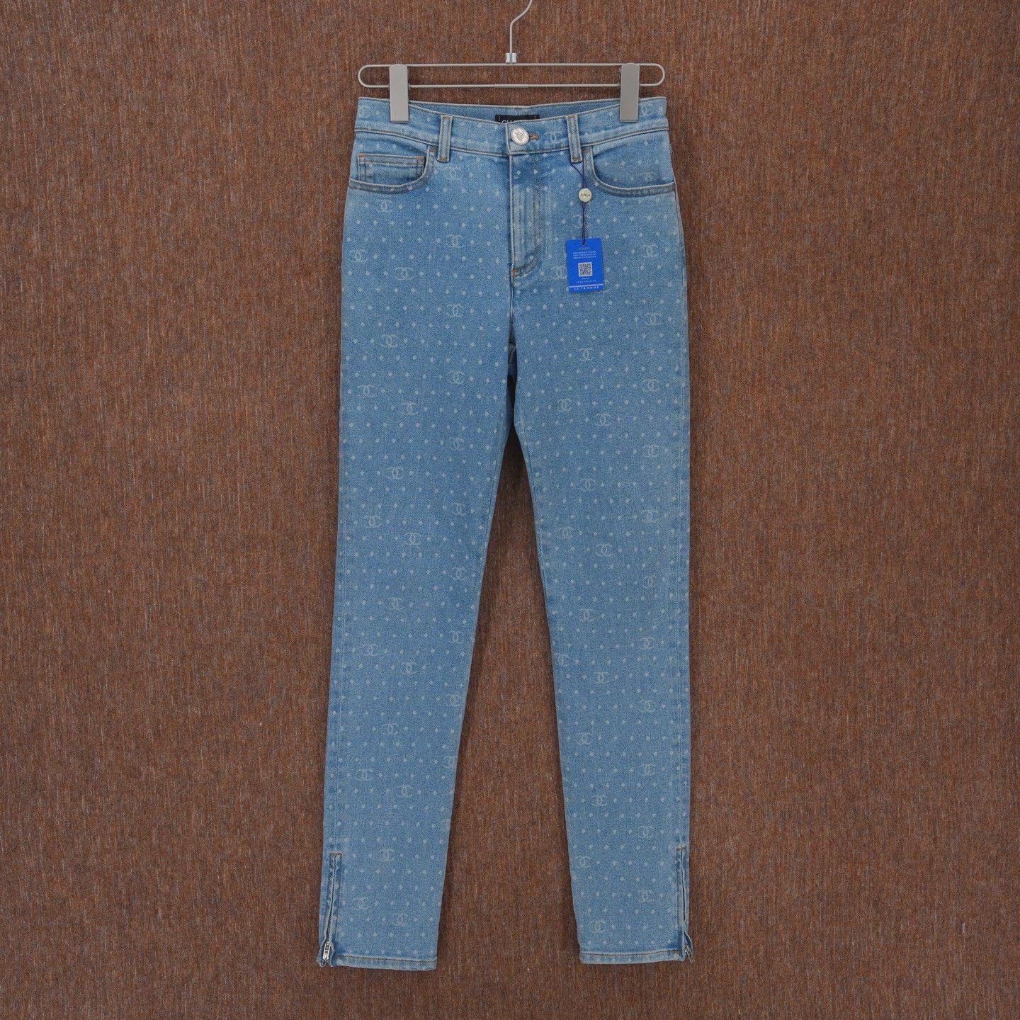 Chanel Chanel 23P Blue Polka Dot Logo Jeans Size 36" / US 14 / IT 50 - 1 Thumbnail