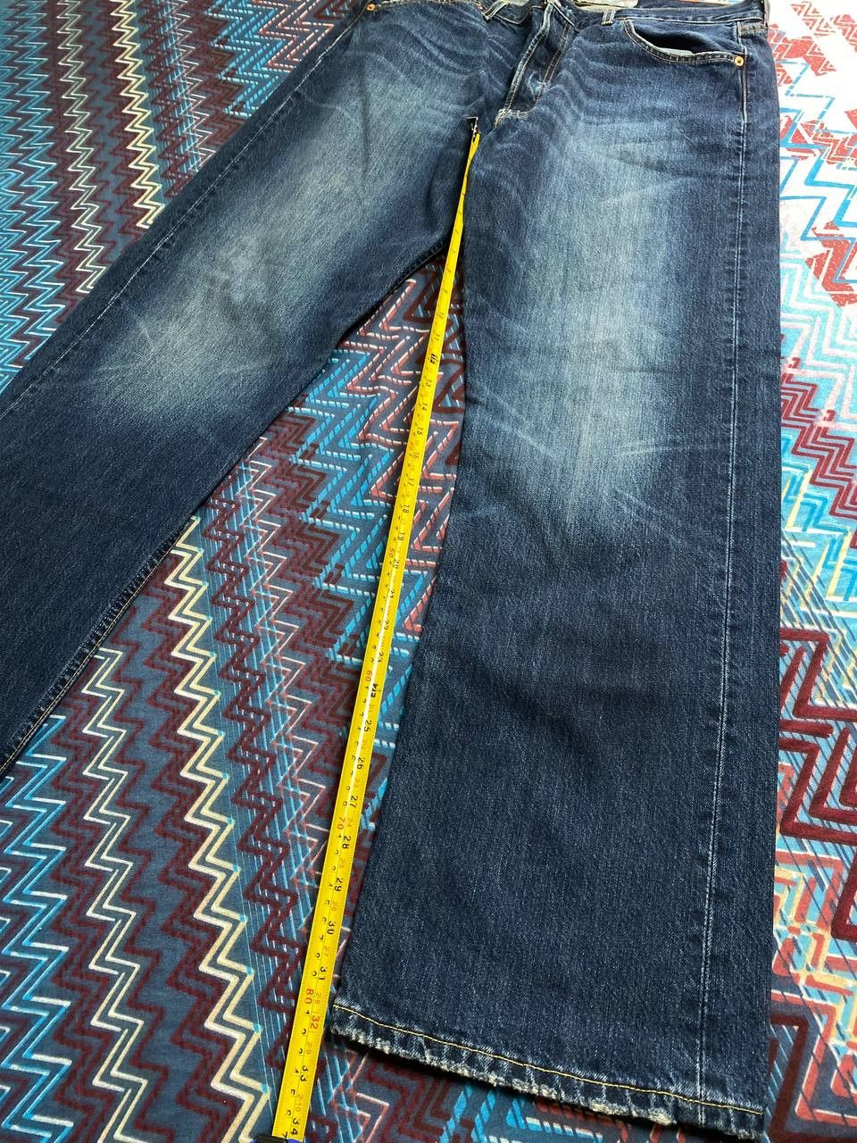 Levi's × Vintage Vintage Levis 501 Jeans Faded Blue Distress Denim Size US 38 / EU 54 - 6 Thumbnail