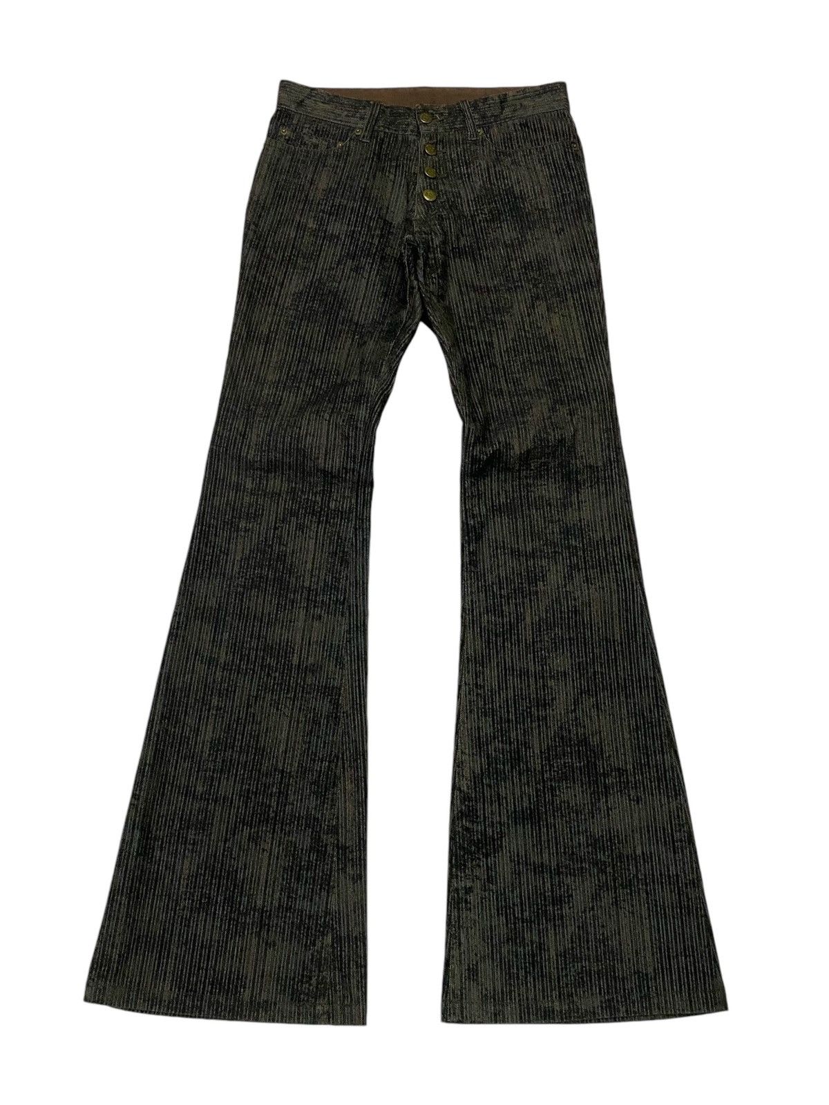 Tornado Mart 💃Tornado Mart Flare Embossed Stripes Jeans Size US 28 / EU 44 - 2 Thumbnail