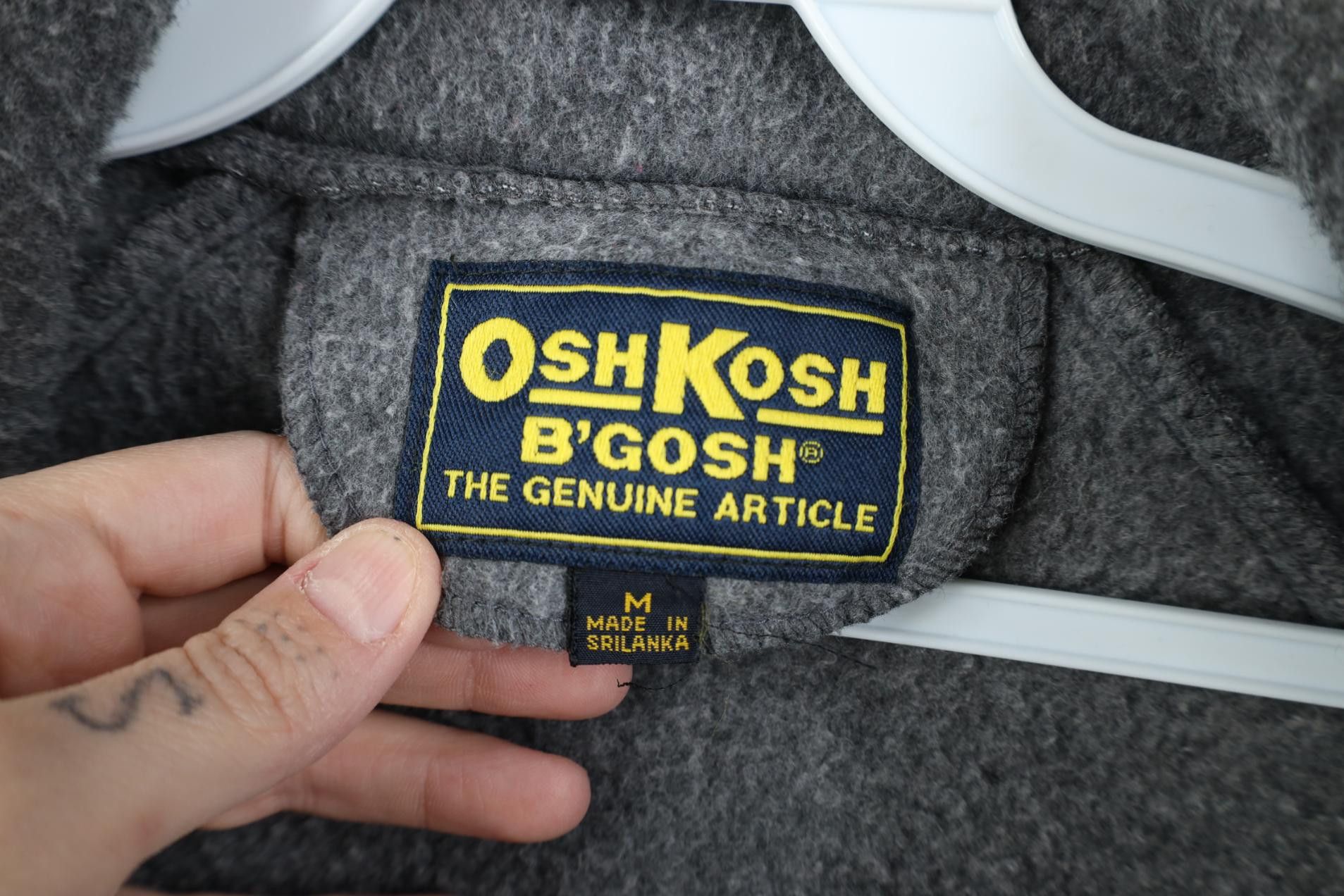 Vintage AS IS Vintage 90s OshKosh B'Gosh Fleece Jacket Gray Blue Size US M / EU 48-50 / 2 - 7 Thumbnail