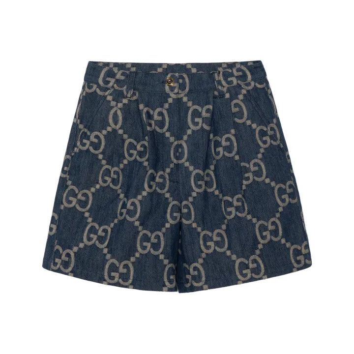 Gucci Gucci Blue Double G Logo Casual Shorts Size 42" / US 20 - 1 Thumbnail