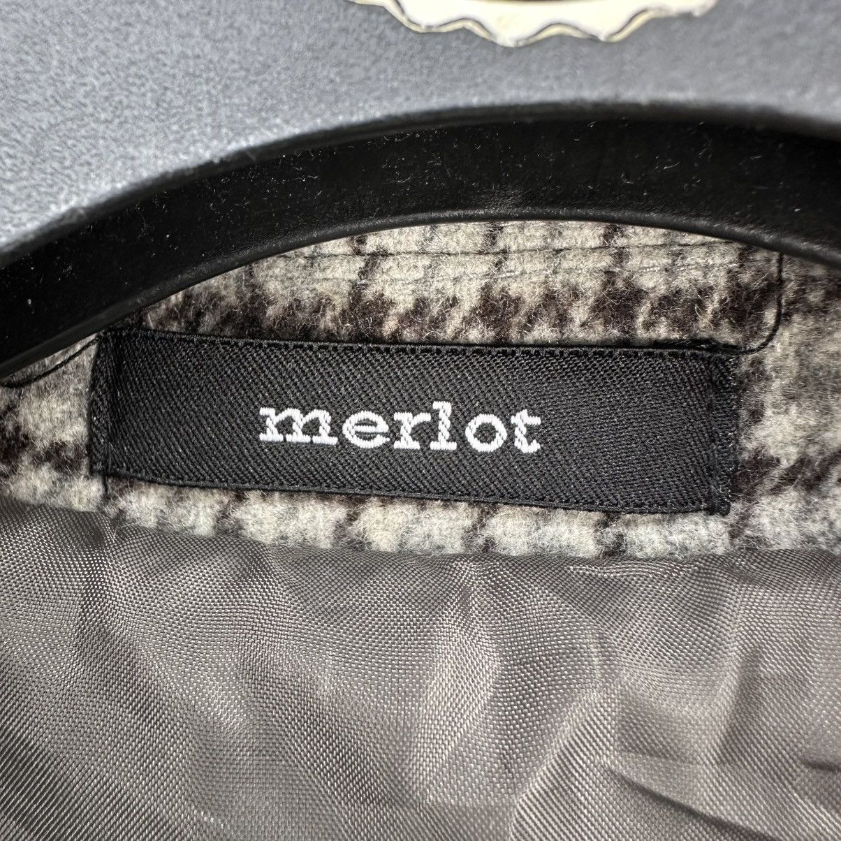 Japanese Brand Vintage Wool Houndstooth Flannel Jacket Women by Merlot Size S / US 4 / IT 40 - 11 Thumbnail