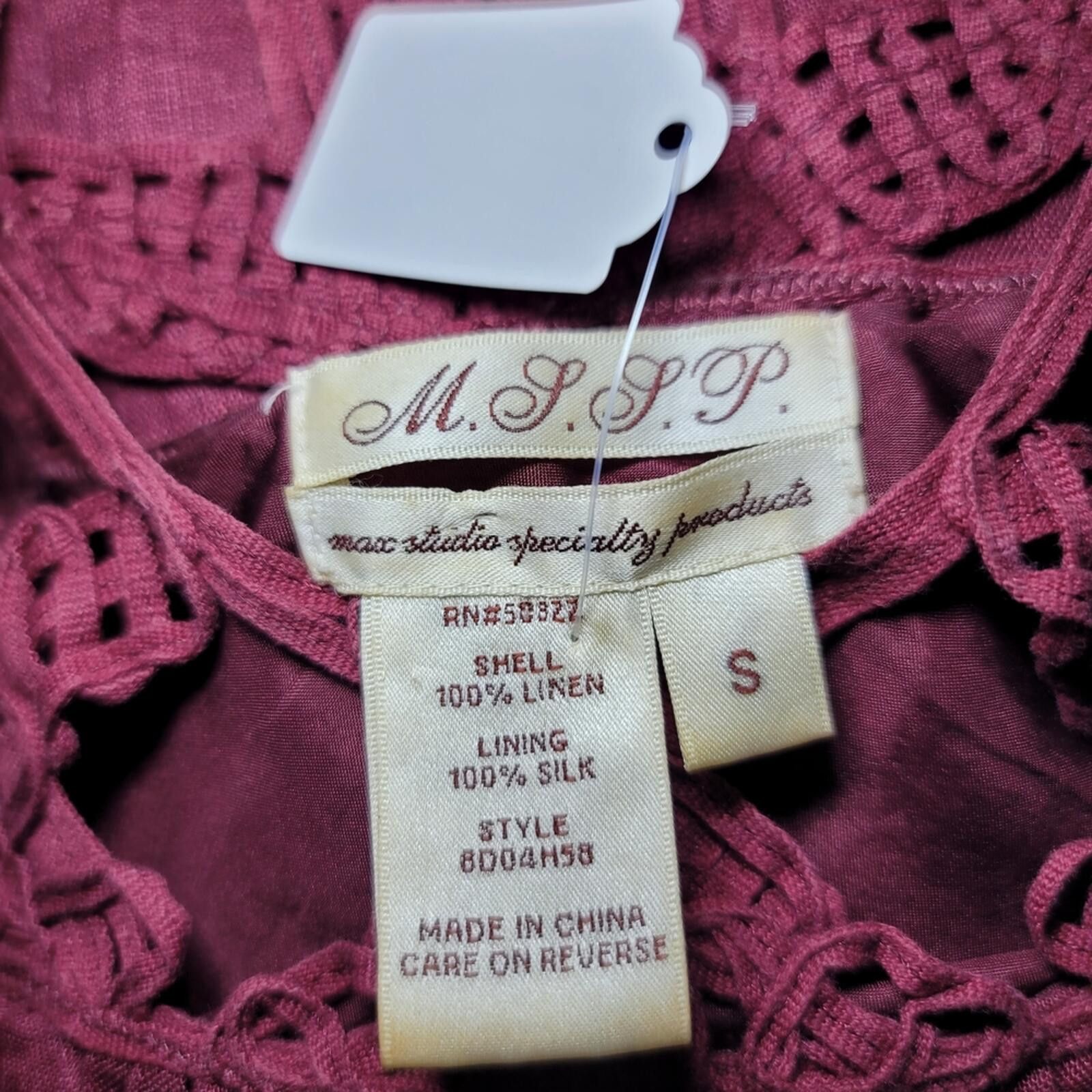 Other Max Studio Specialty Sleeveless Dress Linen Silk Quiet Lux S Size S / US 4 / IT 40 - 2 Thumbnail