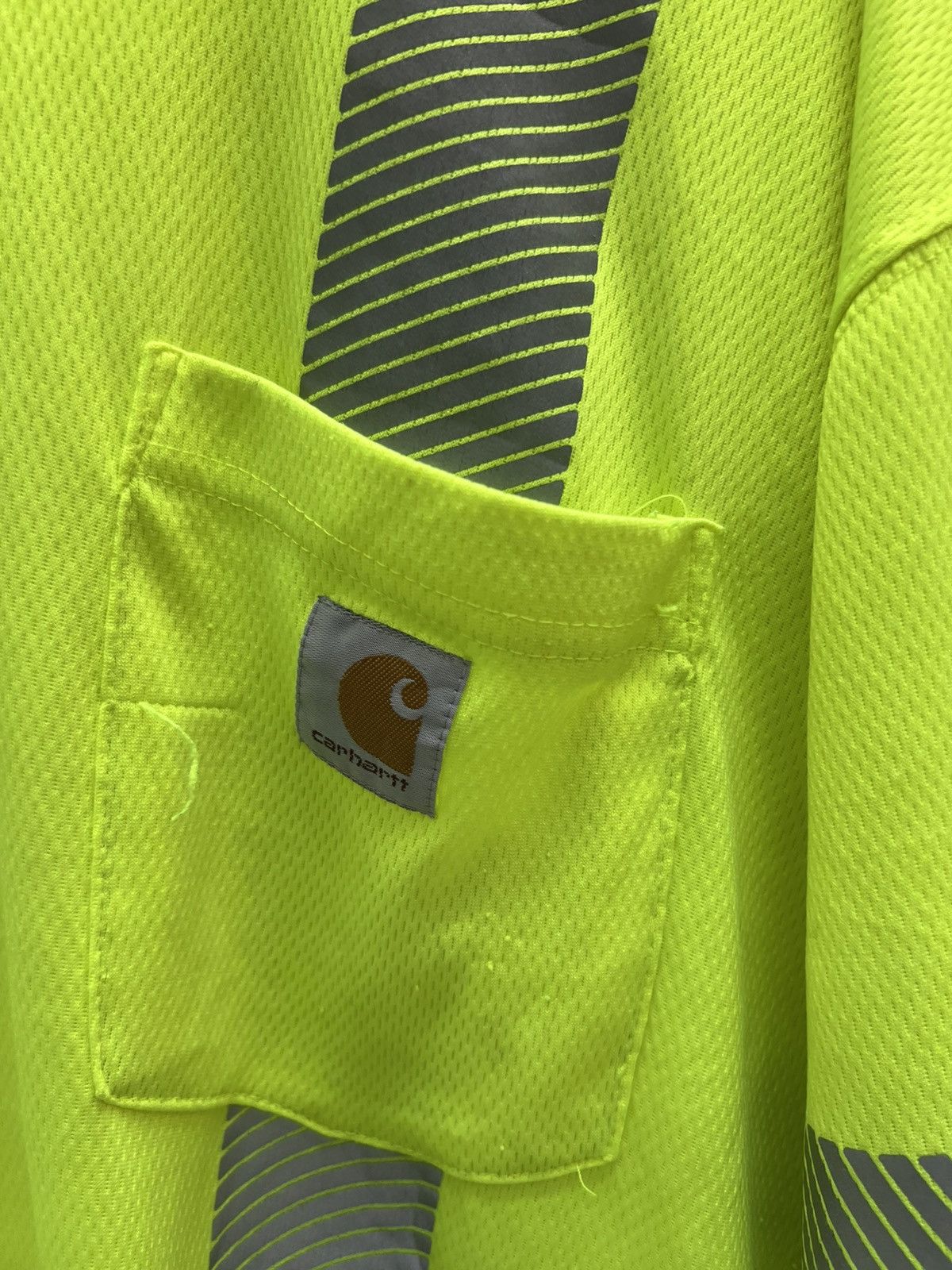 Carhartt 🔥FREESHIPPING🔥 Y2K Neon Thrashed Carhartt Long Sleeve Tee Size US XL / EU 56 / 4 - 3 Thumbnail