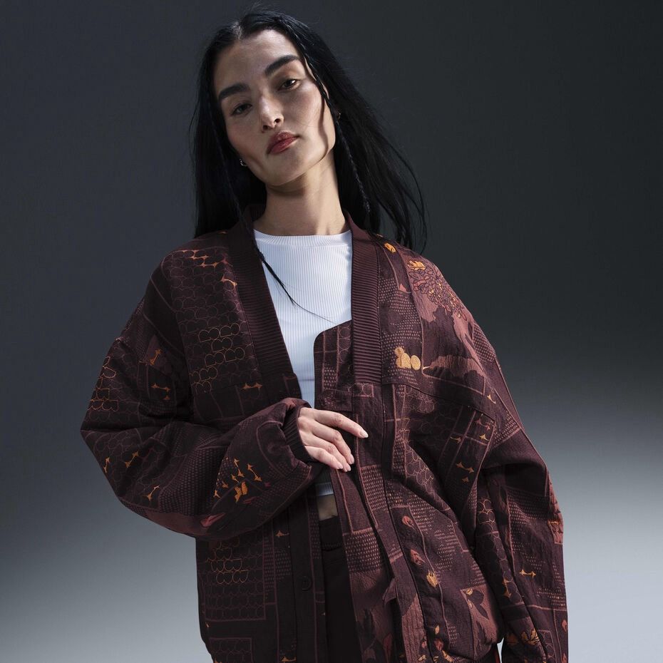 Nike Nike Naomi Osaka Jacquard Jacket Burgundy Crush Size L / US 10 / IT 46 - 2 Thumbnail