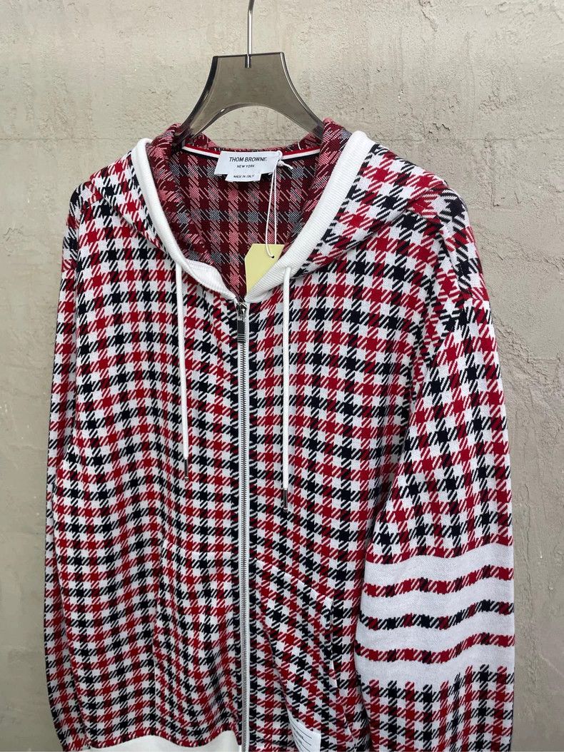 Thom Browne Thom browne Red and black plaid striped four-striped high-p Size US L / EU 52-54 / 3 - 4 Thumbnail