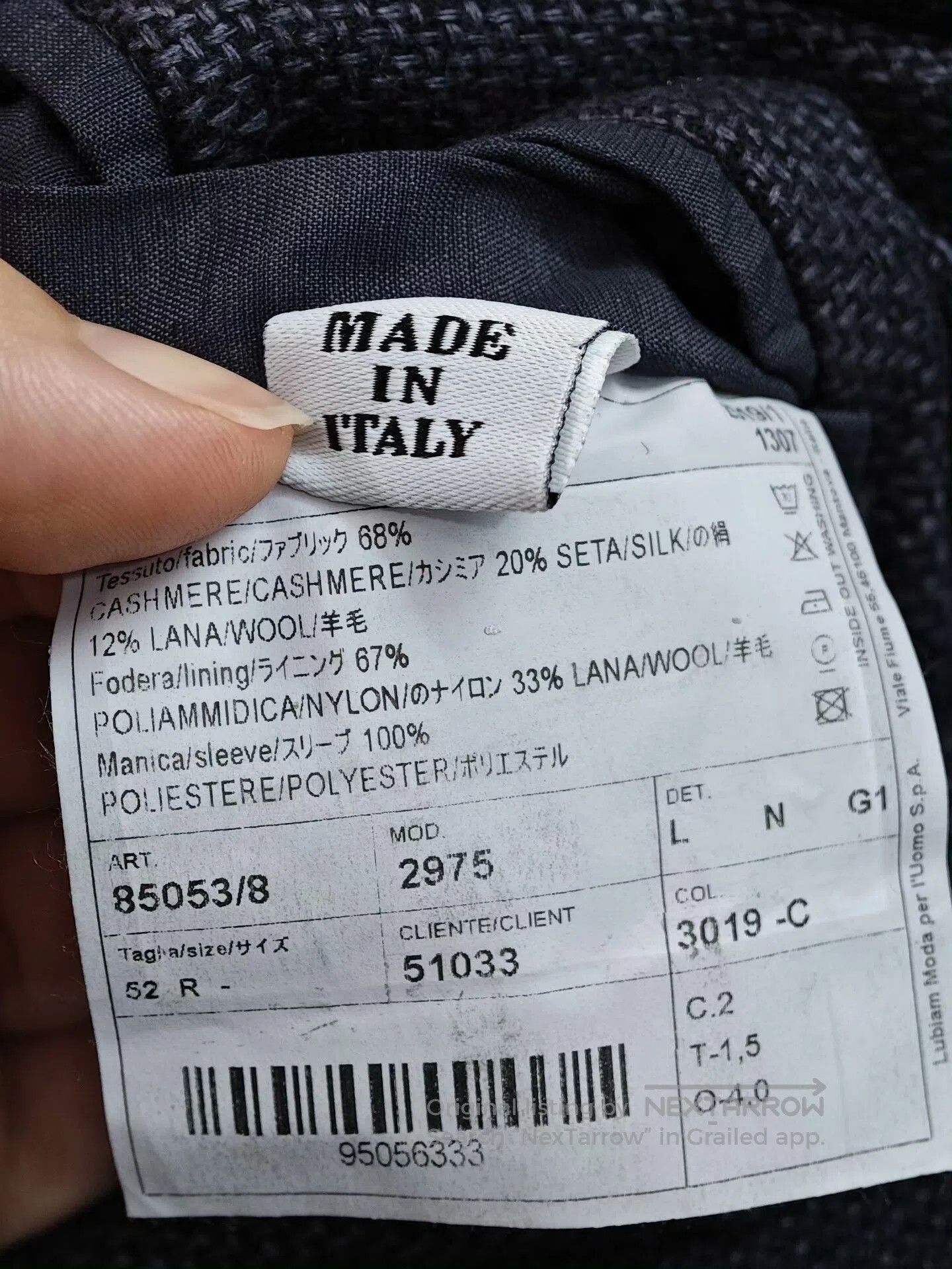 Lubiam Italian Cashmere Silk Suit Jacket. Size US L / EU 52-54 / 3 - 8 Thumbnail