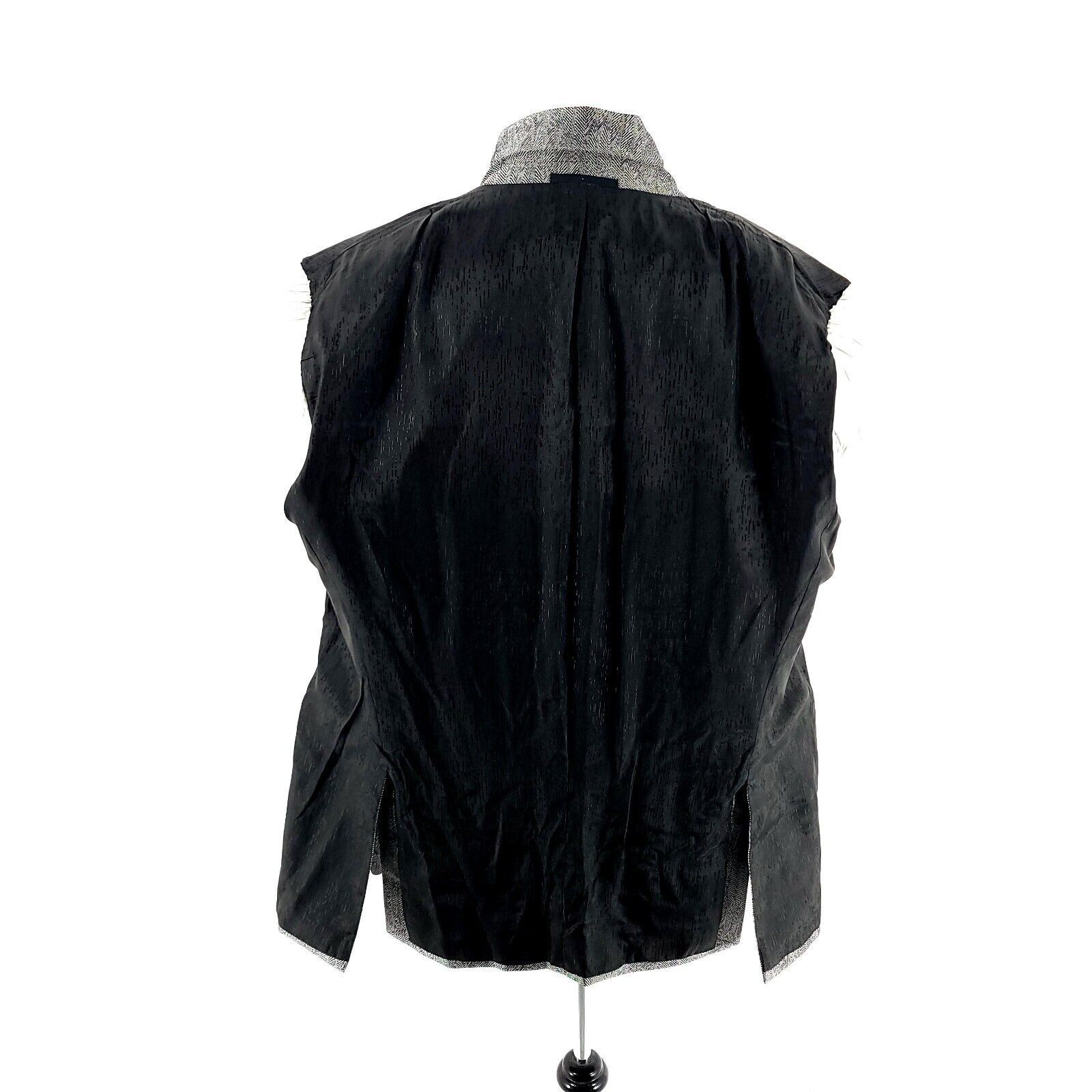 Versace Versace Hand Made Wool Silk 2 Button Blazer 44R Metallic Sil Size 44R - 12 Thumbnail