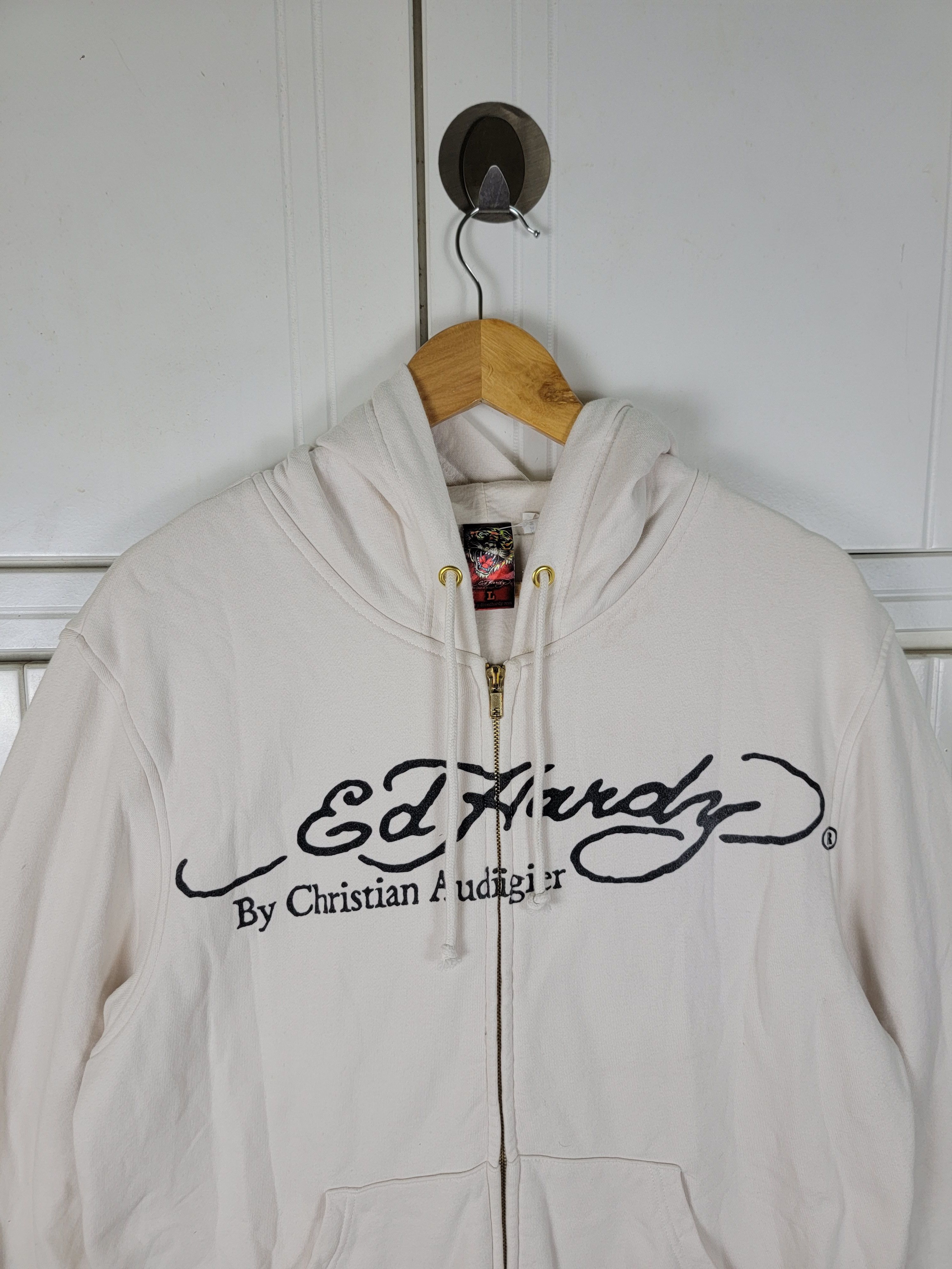 Christian Audigier × Ed Hardy × Vintage Vintage EdHardy Zipper Hoodie Size US L / EU 52-54 / 3 - 3 Thumbnail