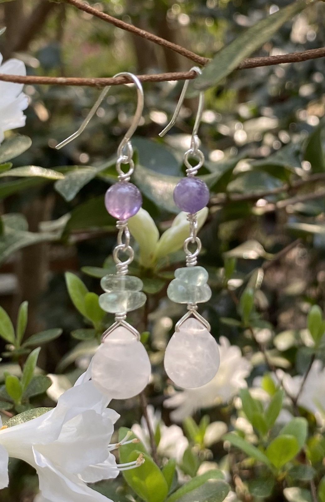Handmade Quartz Drop Earrings Size ONE SIZE - 2 Thumbnail