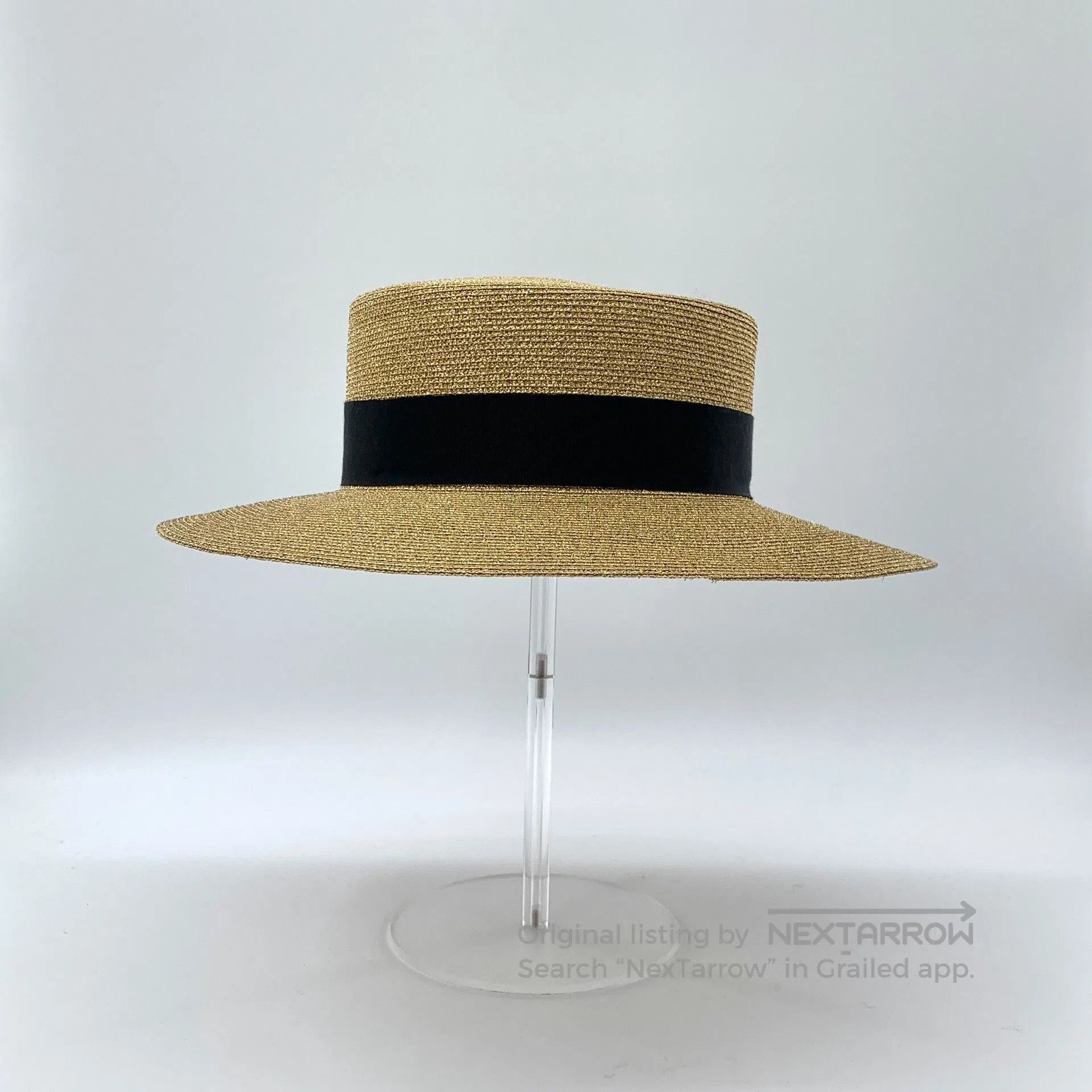 Gucci Gucci Gold Bee Woven Bucket Hat. Size ONE SIZE - 4 Thumbnail