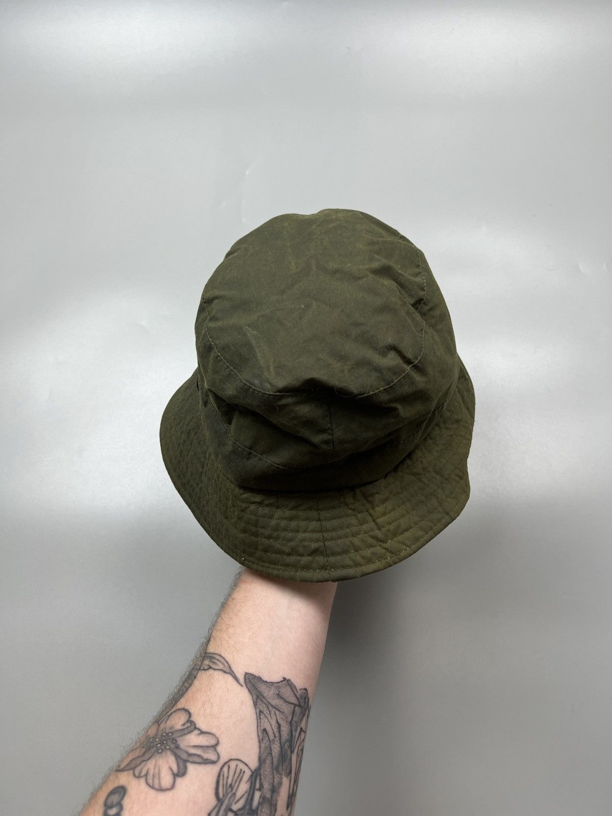 Barbour × Vintage Vintage Barbour Waxed Bucket Hat (Y0481) Size ONE SIZE - 1 Thumbnail