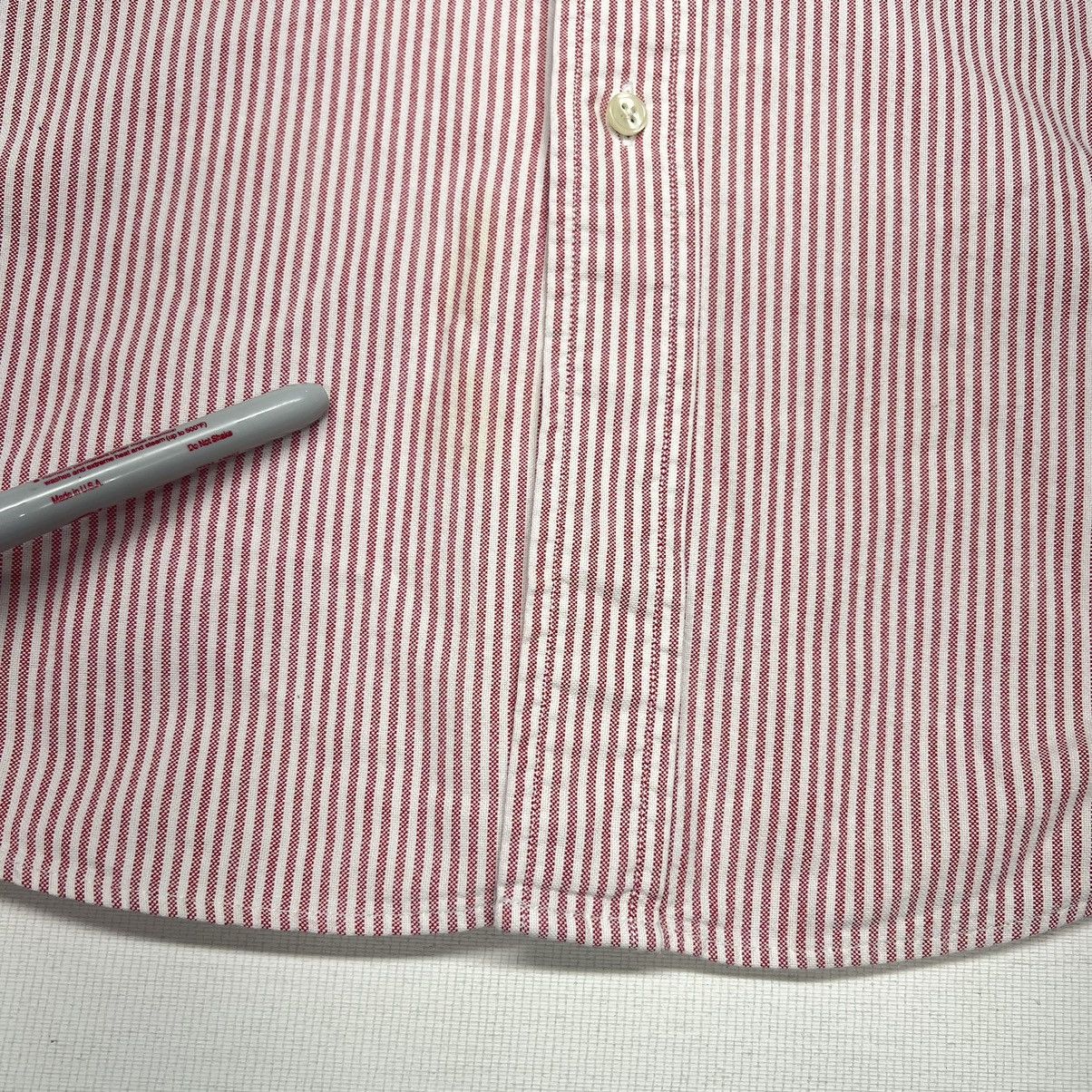 Tommy Hilfiger × Vintage VTG Tommy Hilfiger Button Down Shirt White Red Striped Size US L / EU 52-54 / 3 - 3 Thumbnail