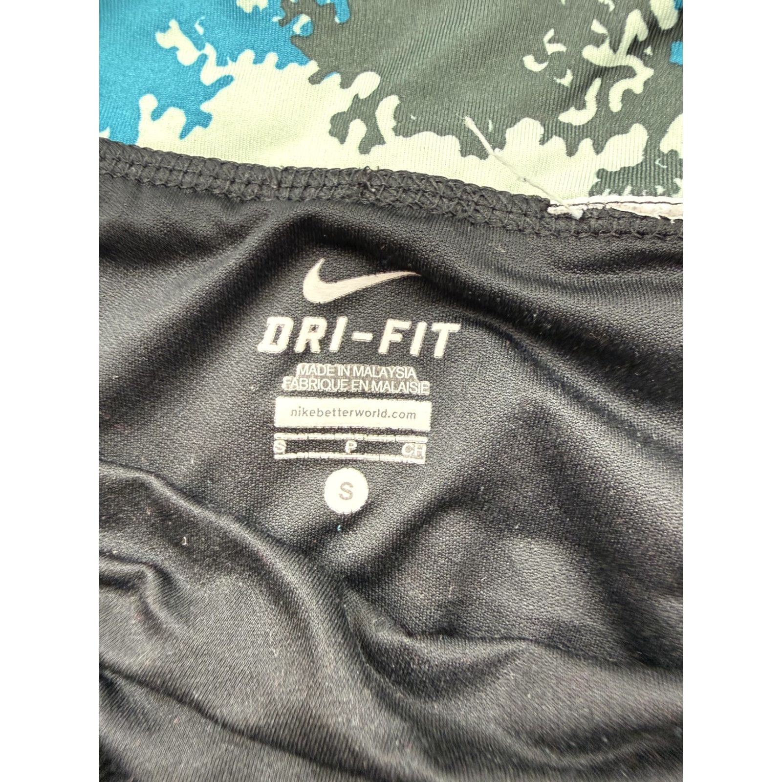 Nike Nike Shorts Womens Small Black Dri-Fit Running Lined 3.5in Camo Waistband Size 28" / US 6 / IT 42 - 3 Thumbnail