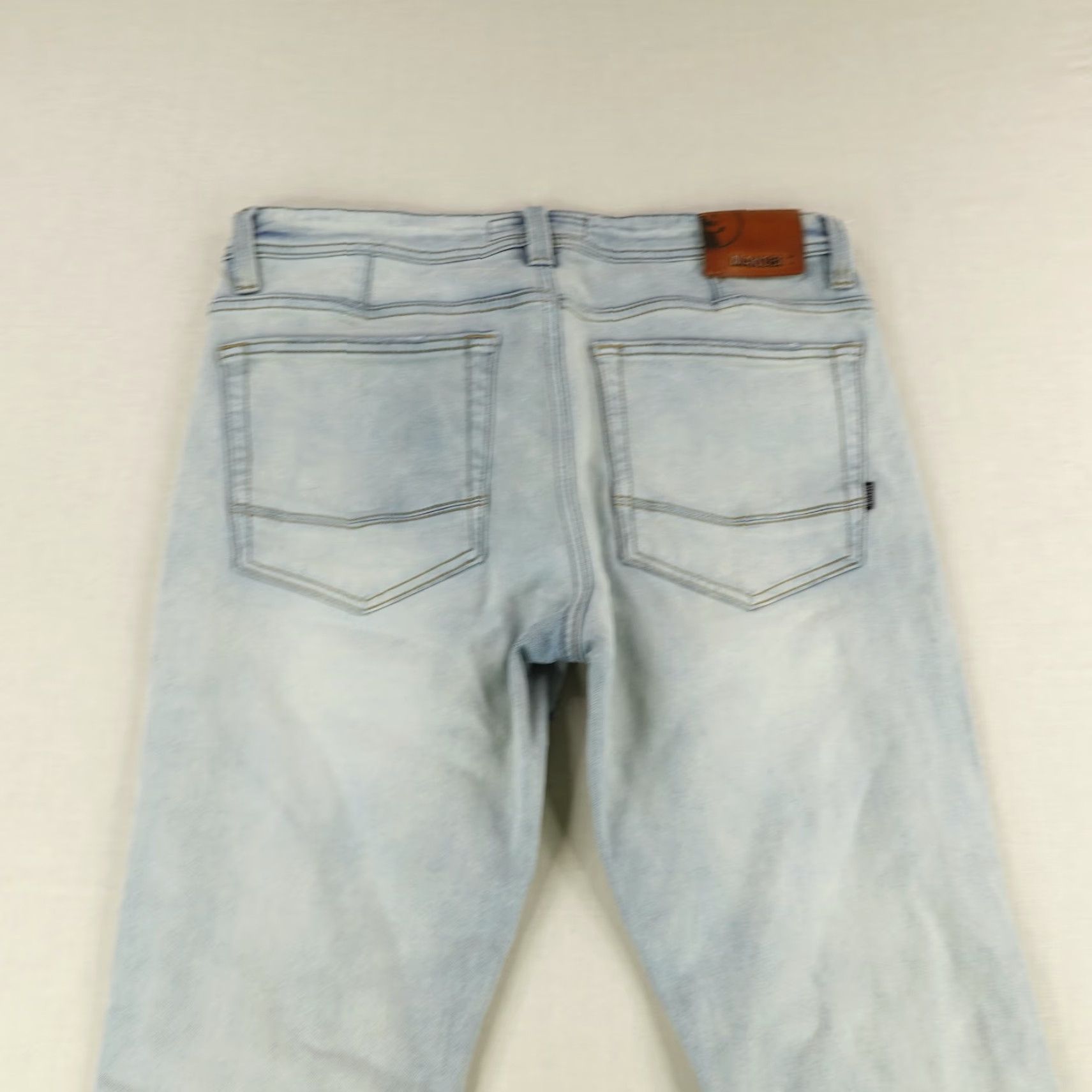Denime Makobi Jeans Mens 34x32 Blue Denim Distressed Moto Slim Straight Stretch Jeans Size US 34 / EU 50 - 7 Thumbnail