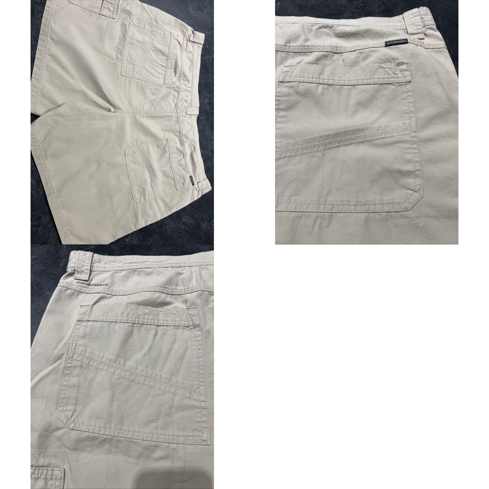Vintage Columbia Cargo Shorts Mens 50W 9L Beige Khaki Cotton Flat Front Inseam 9in Snap Pockets Outdoor Casual Regular Size 50 Size US 34 / EU 50 - 9 Thumbnail