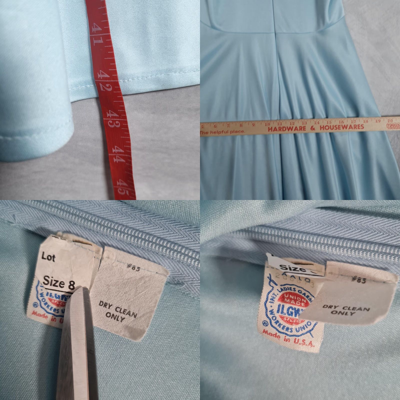 Vintage VINTAGE Satin Maxi Dress Womens 8 Blue Halter Strappy Romantic Whimsy Fairy 70s Size M / US 6-8 / IT 42-44 - 10 Thumbnail