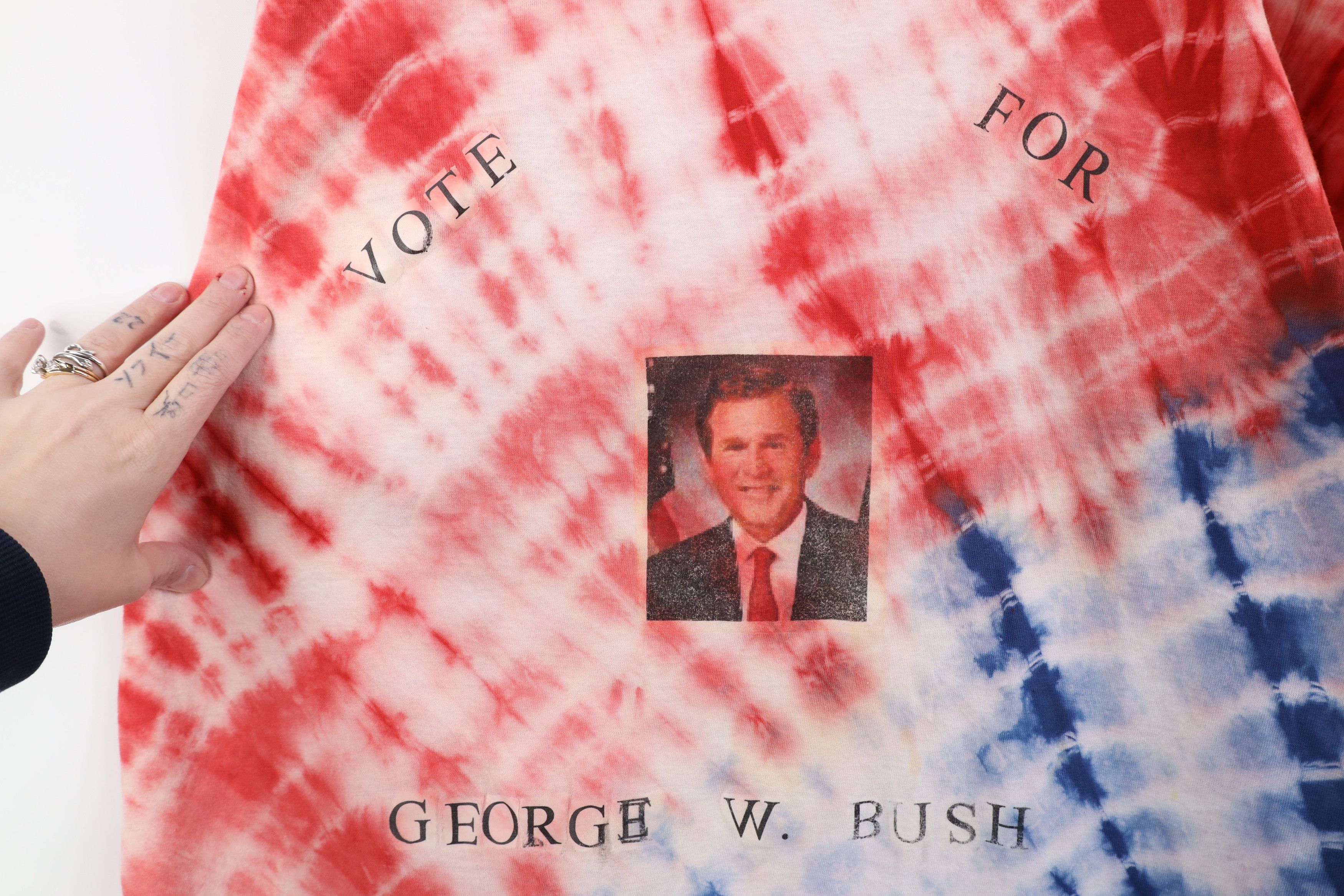 Vintage Vintage Vote For George Bush President Run T-Shirt Cotton Size US XXL / EU 58 / 5 - 4 Thumbnail