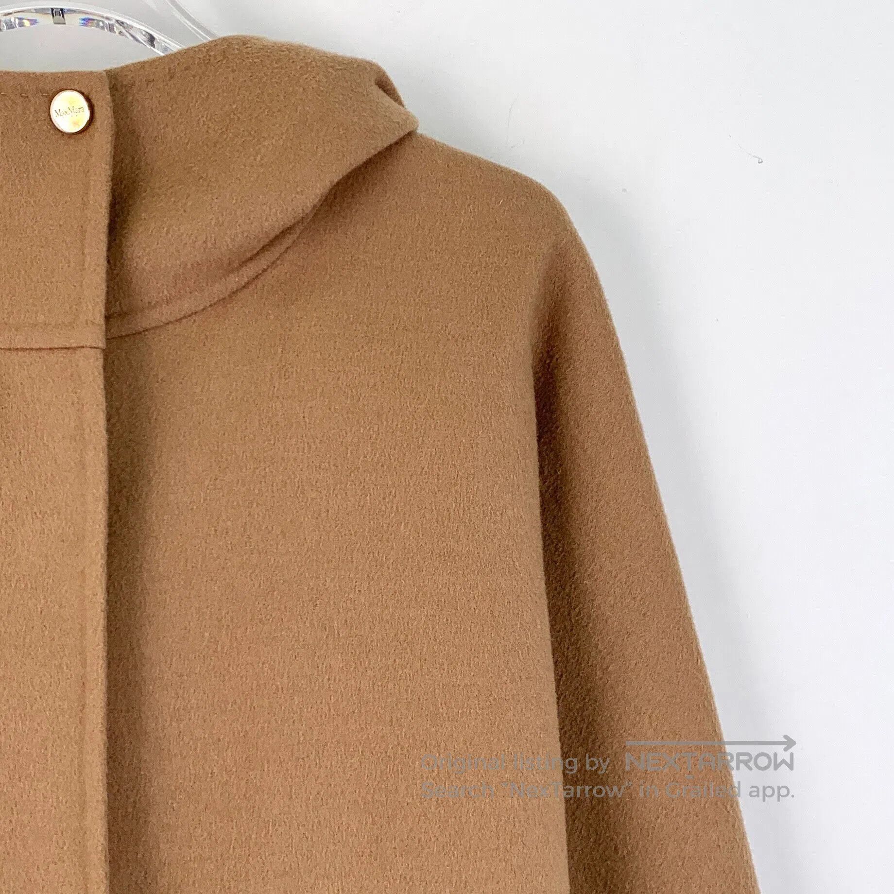 Max Mara Max Mara Brown Wool Hooded Belted Coat| Size XS / US 0-2 / IT 36-38 - 3 Thumbnail