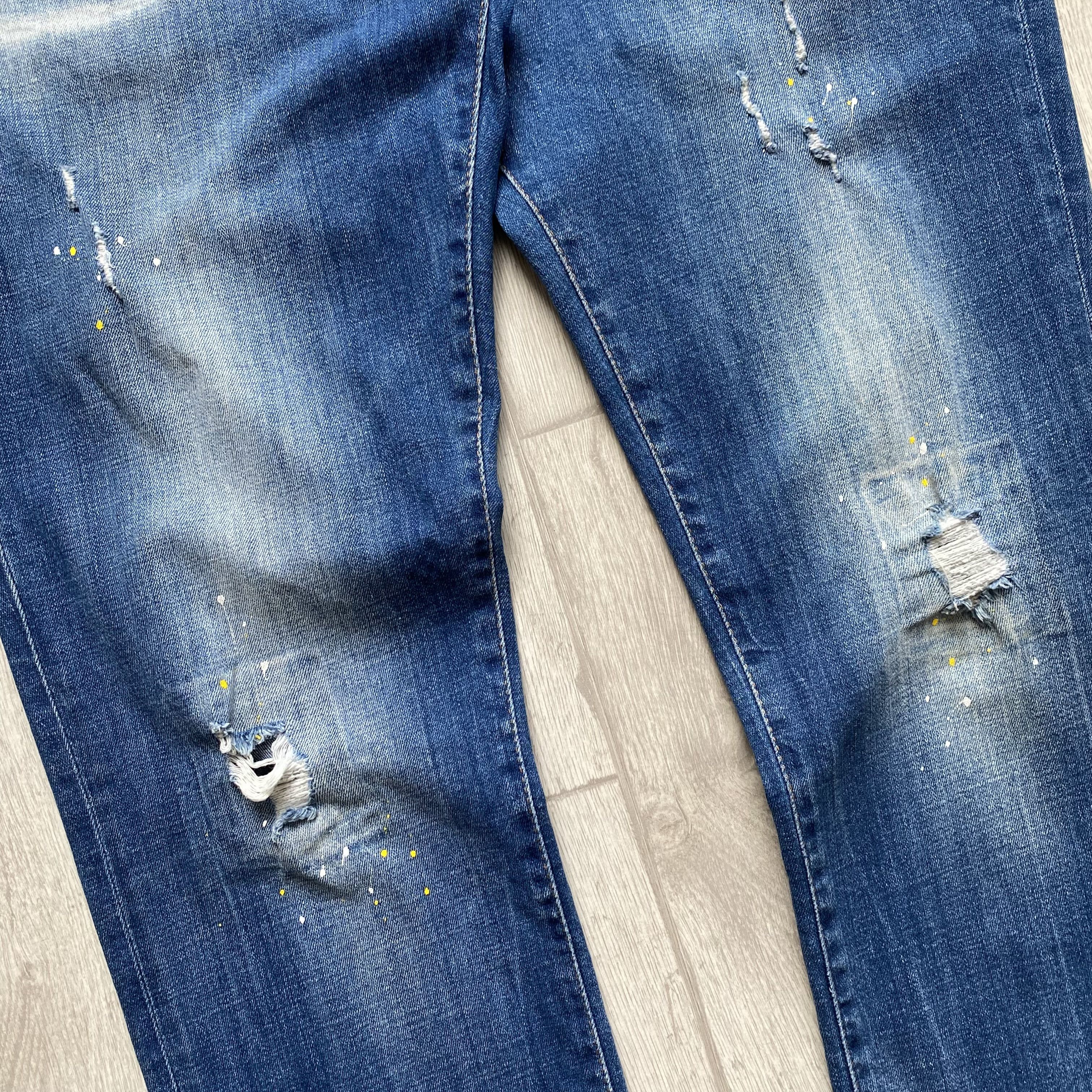 Dsquared2 👖 Dsquared2 Jeans Distressed Paint Slim Fit pants denim Size US 34 / EU 50 - 5 Thumbnail