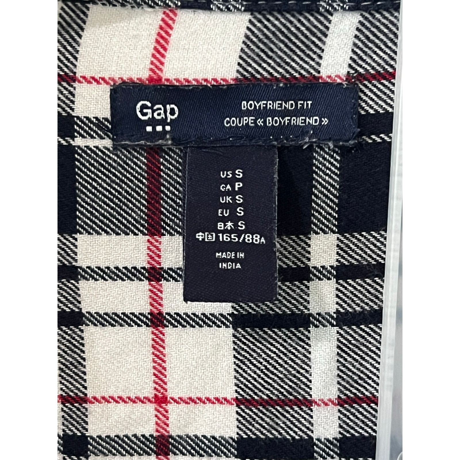Gap GAP Women's Button Down Long Sleeve Boyfriend Flannel Shirt Size S / US 4 / IT 40 - 8 Thumbnail