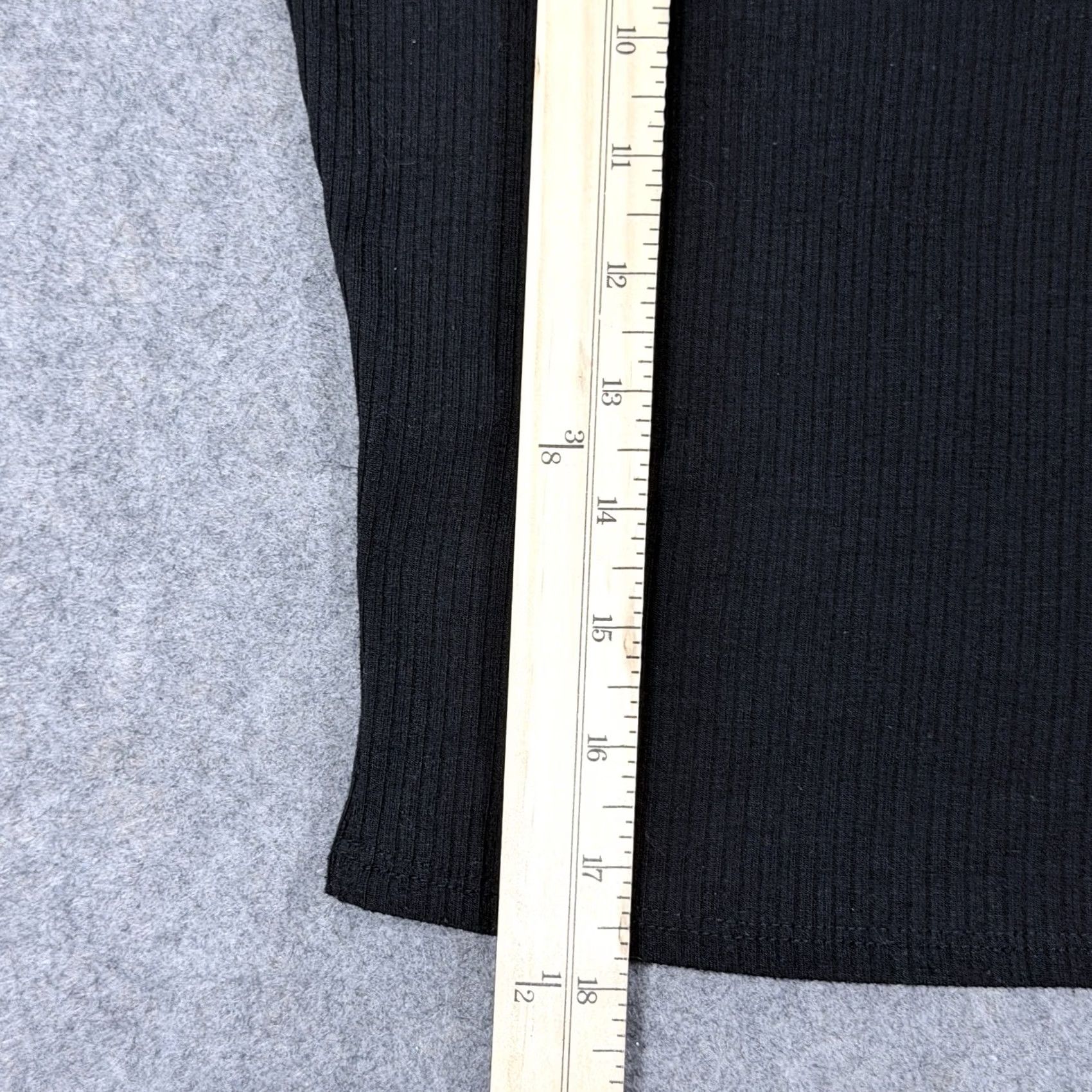 destin Destined Casual Stretch Ribbed Pullover Shirt Top Fits Women's Size Medium Black Size M / US 6-8 / IT 42-44 - 5 Thumbnail