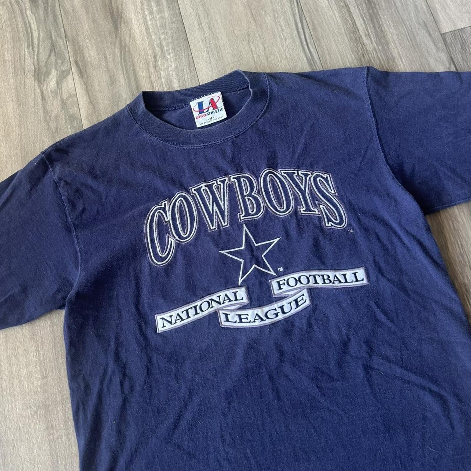NFL Vintage 90’s Dallas Cowboys NFL Embroidered Blue t shirt M Size US M / EU 48-50 / 2 - 2 Thumbnail