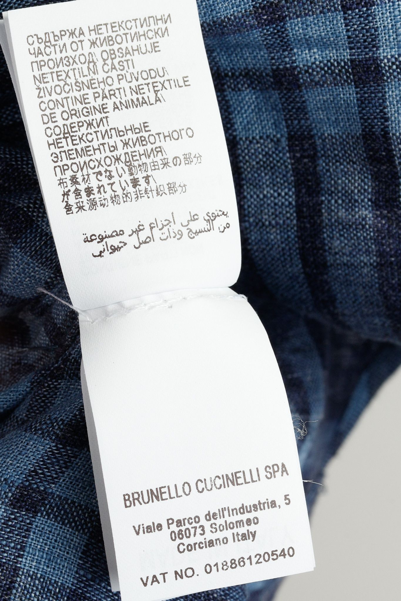 Brunello Cucinelli Brunello Cucinelli Plaid-Linen Button-Up Basic Fit Shirt Size US S / EU 44-46 / 1 - 12 Thumbnail