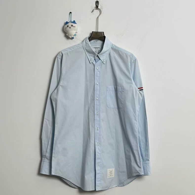 Thom Browne Thom Browne Blue two-sleeved shirt Size US XXL / EU 58 / 5 - 1 Thumbnail