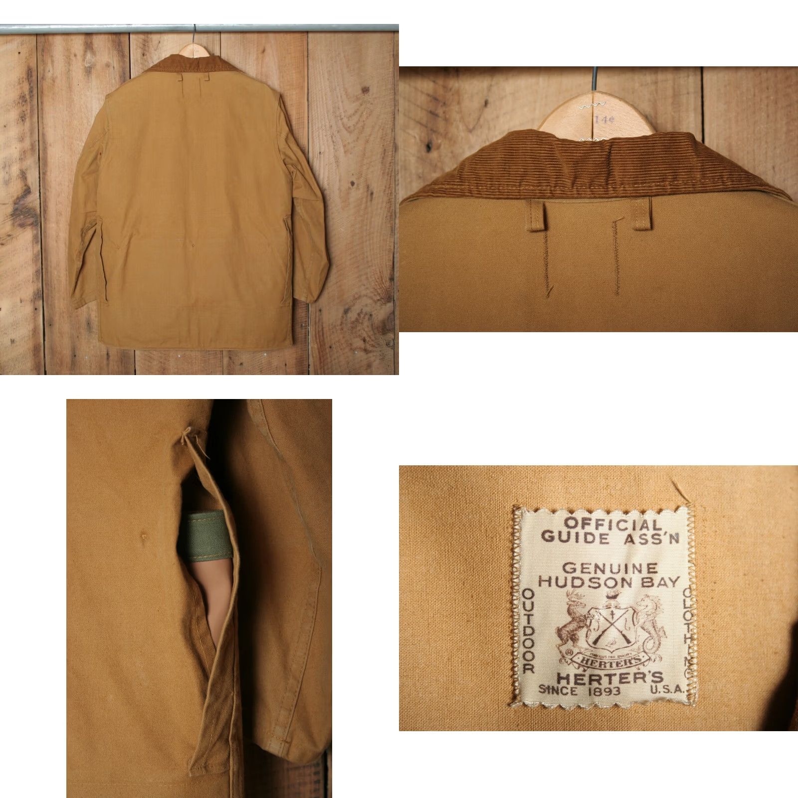 Hudson Vintage Herter's Hudson Bay Tan Canvas Hunting Jacket Guide Coat Sz. M/L Men Jacket Tan Chore Coat 90s Size US M / EU 48-50 / 2 - 8 Thumbnail