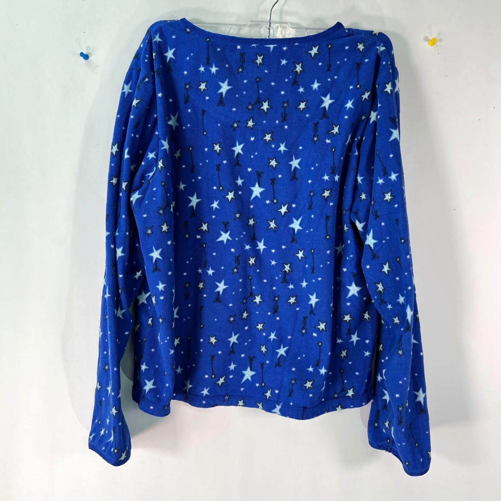 Liz Claiborne Liz Claiborne Pajama Set Womens Royal Blue 2 Piece Size M Star Print Size ONE SIZE - 3 Thumbnail