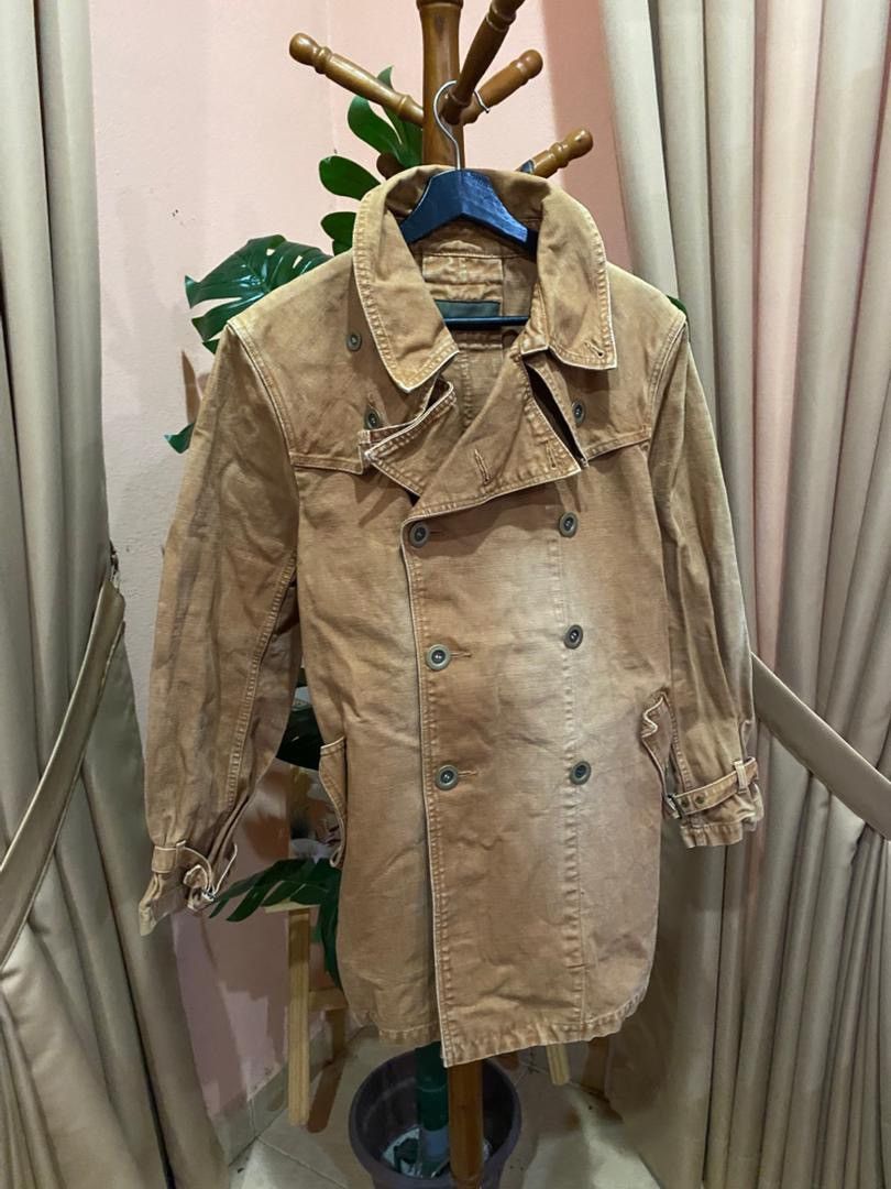 Other VINTAGE AGOSTO DUCK CANVAS DOUBLE BREASTED COAT Size US S / EU 44-46 / 1 - 5 Thumbnail