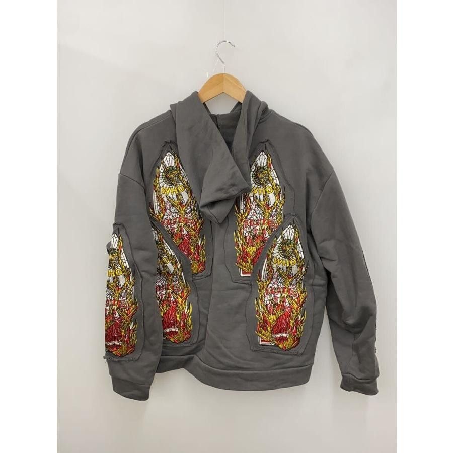 Who Decides War WHO DESIDES WAR Patchwork Pullover Hoodie Gray S Size US S / EU 44-46 / 1 - 2 Thumbnail