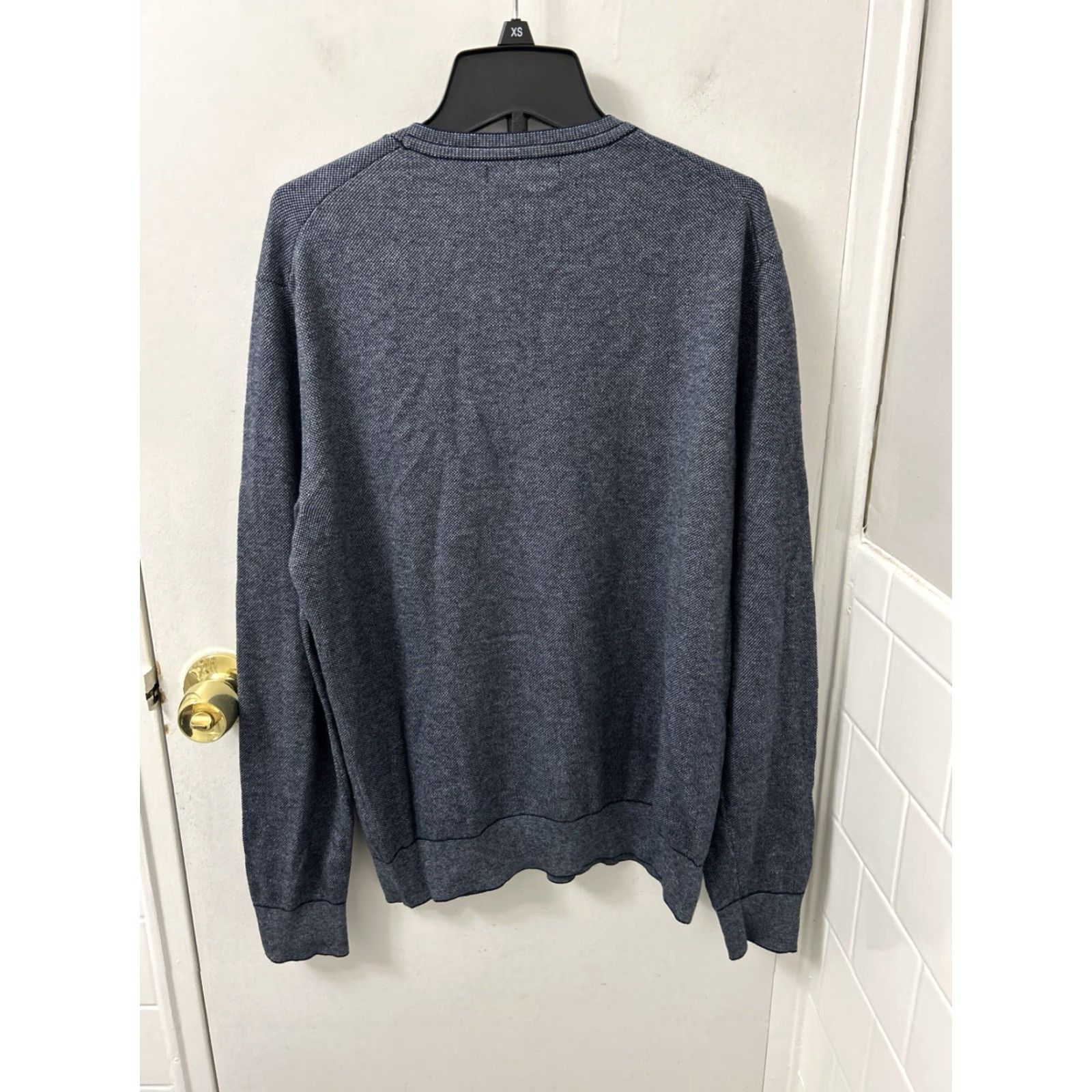 Banana Republic Banana Republic Sweater Mens Medium Blue V-Neck Silk Cotton Cashmere Luxury Blend Pullover Association Designer All Seasons Lightweight Regular Knit Size US M / EU 48-50 / 2 - 7 Thumbnail