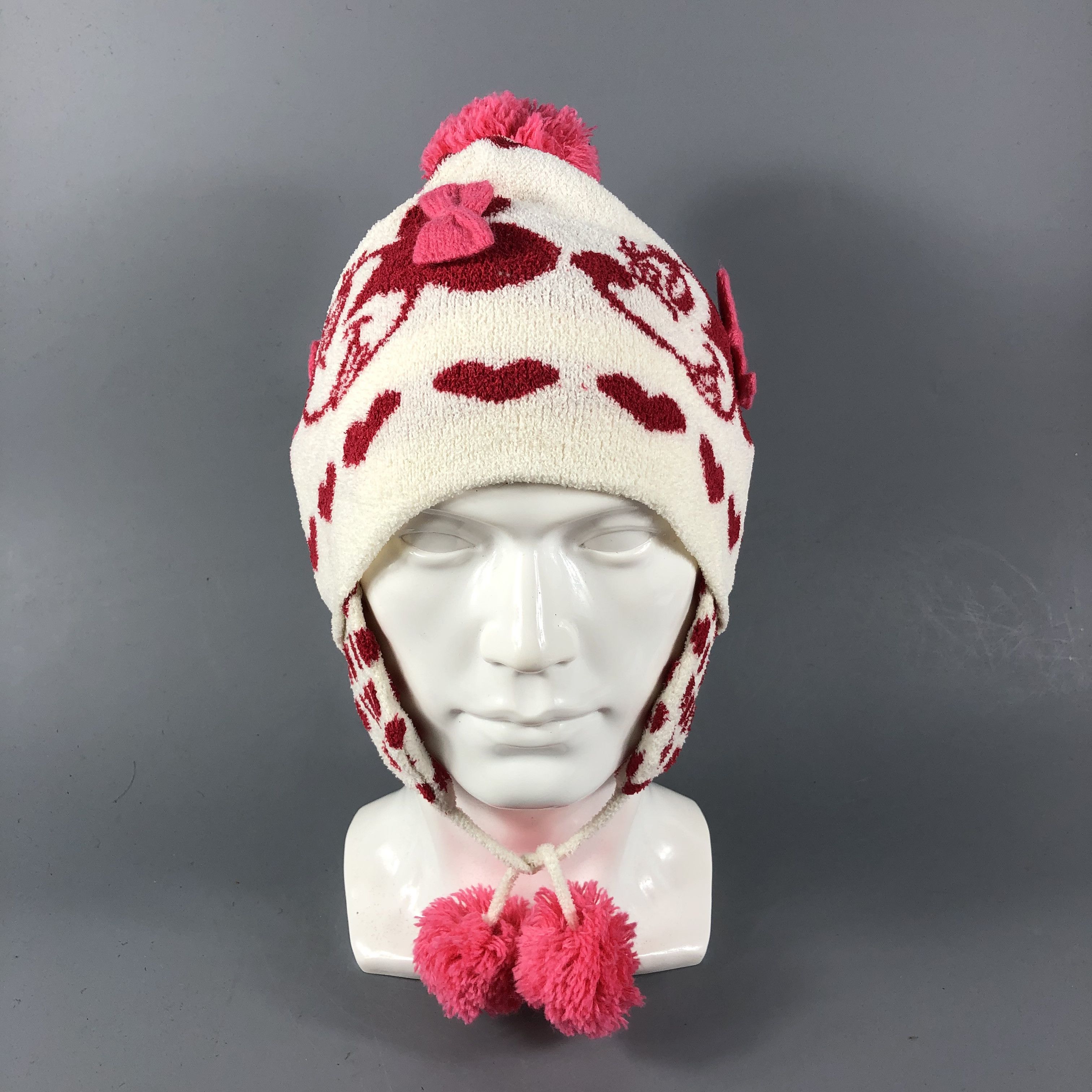 Disney Minnie Mouse Earflap Bobble Beanie Snowcap Snow Hat B813 Size ONE SIZE - 1 Thumbnail