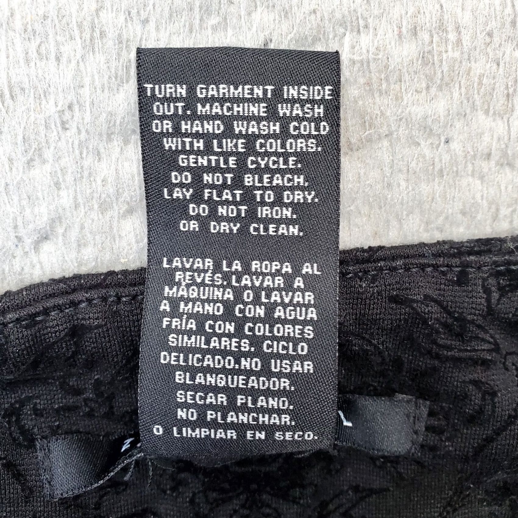 Vintage Zac & Rachel Pants Womens Large Black Geo Print Rayon Stretch High Waist Pull On Size 36" / US 14 / IT 50 - 8 Thumbnail