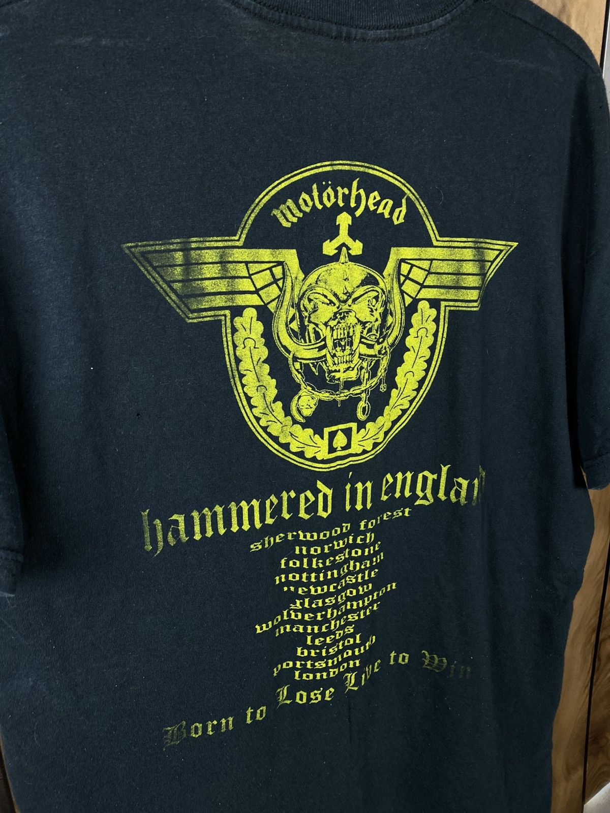 Band Tees 🎸Vintage 90s T-Shirt Motorhead Made In England Tour Tee 🎸 Size US L / EU 52-54 / 3 - 4 Thumbnail