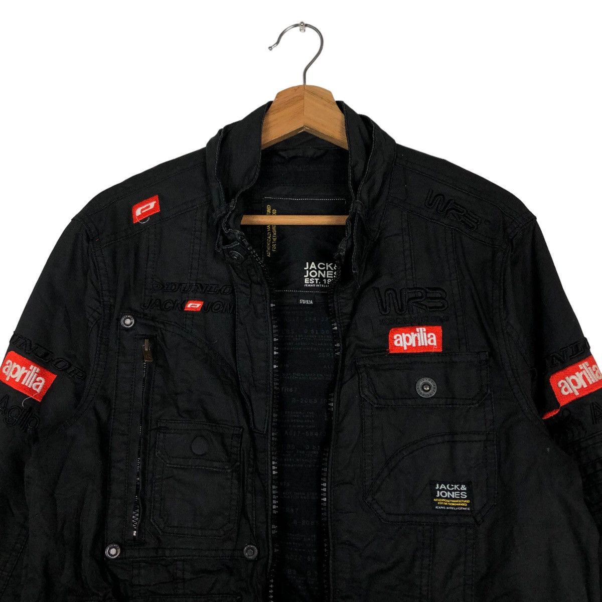 Sports Specialties 🔥Vtg Biker Racing Leather Jacket Jack & Jones Aprilia Japan Size US M / EU 48-50 / 2 - 3 Thumbnail