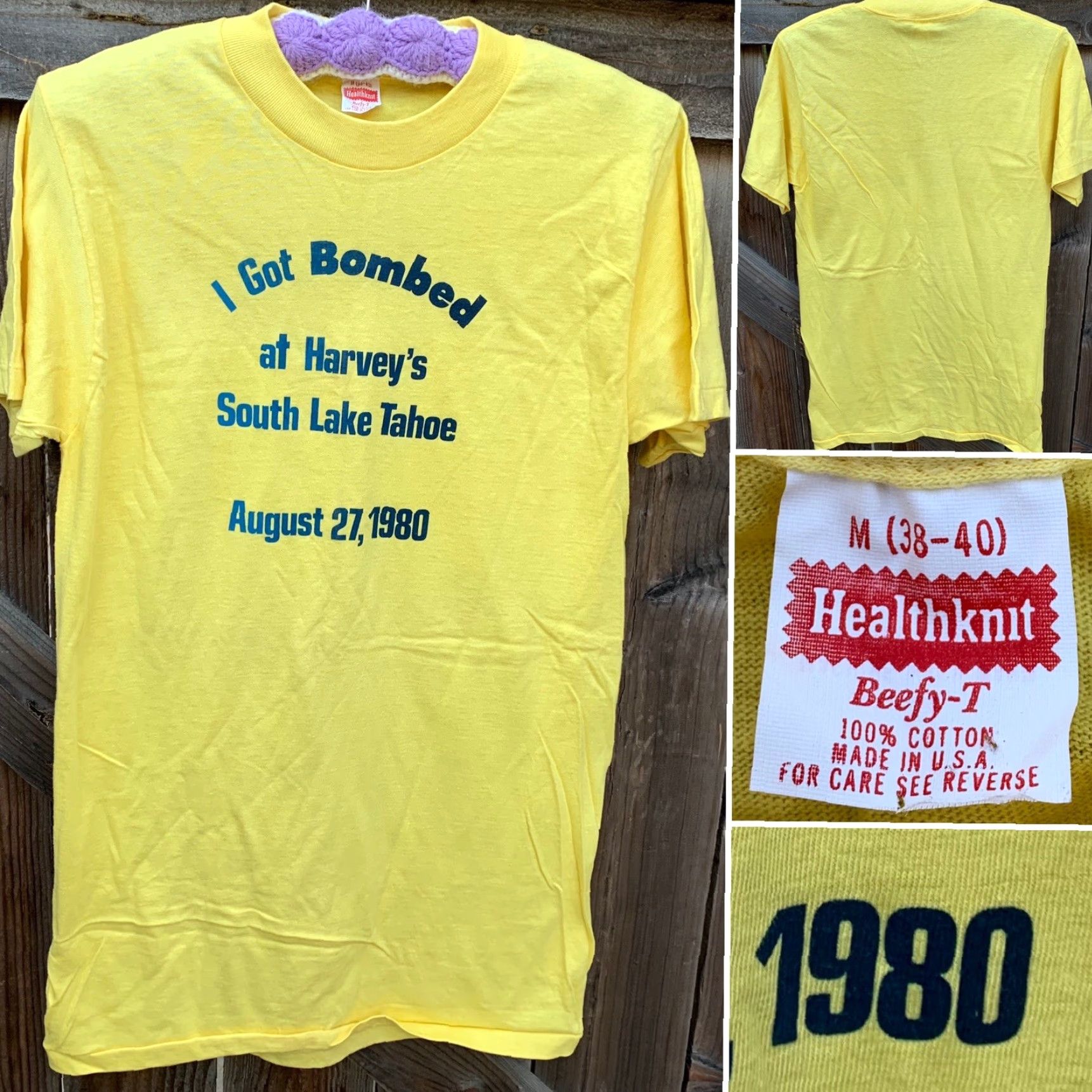 Vintage Vintage I Got Bombed at Harvey’s South Lake Tahoe August 27 1980 T Shirt M Size US M / EU 48-50 / 2 - 3 Thumbnail